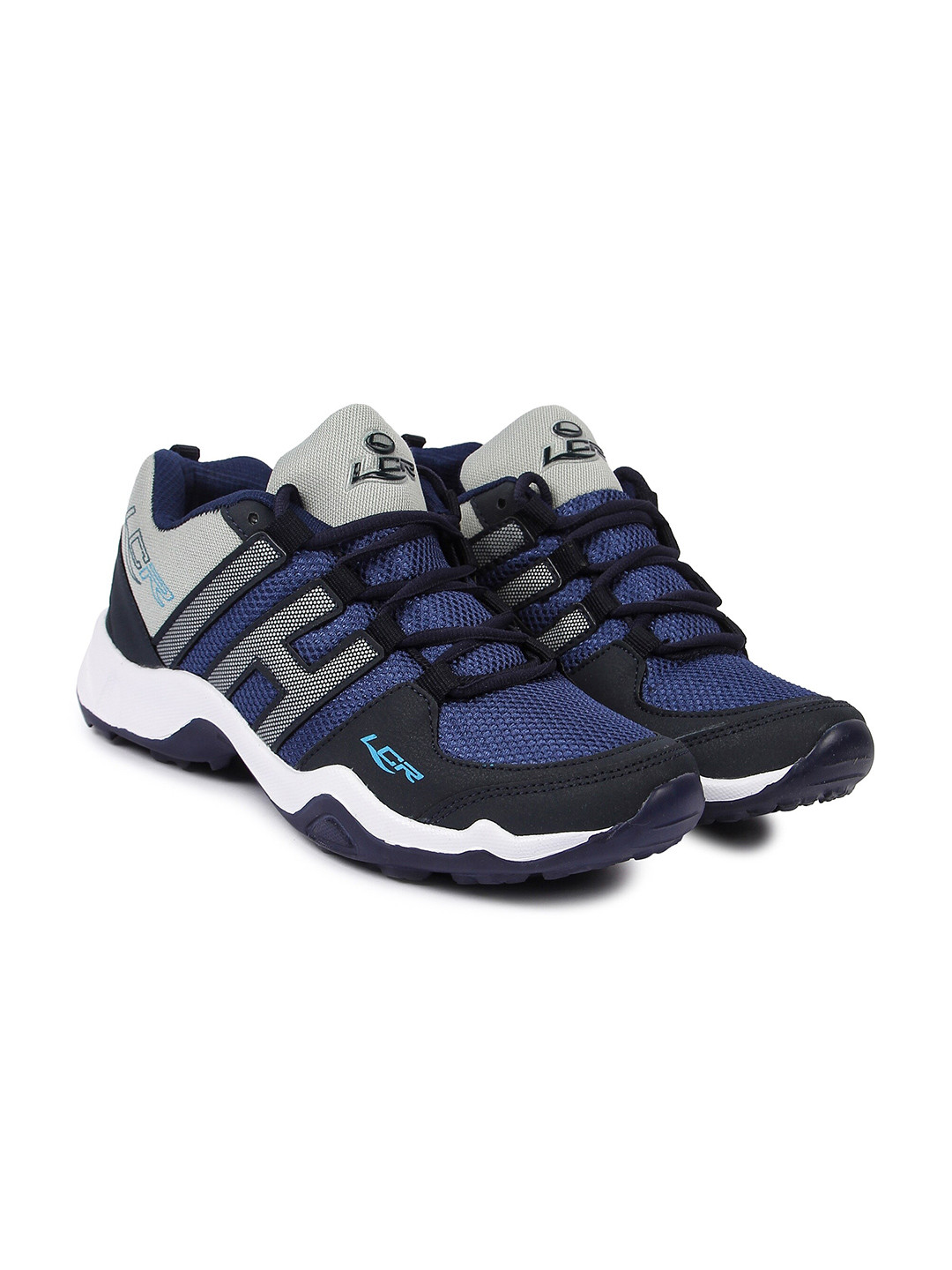 

Lancer Men Navy Blue & Black Textile Running Non-Marking Shoes