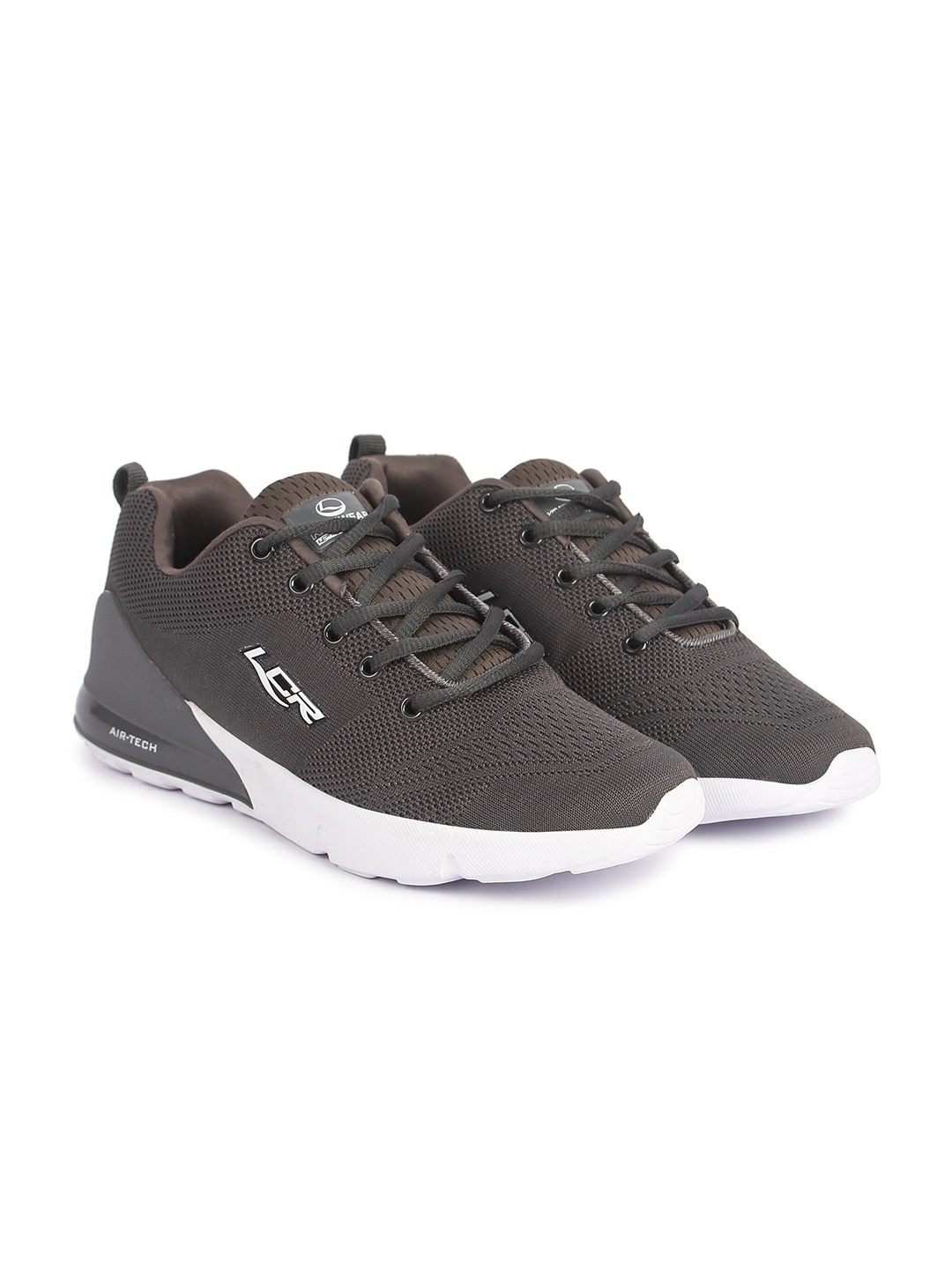 

Lancer Men Grey & White Textile Running Non-Marking Shoes