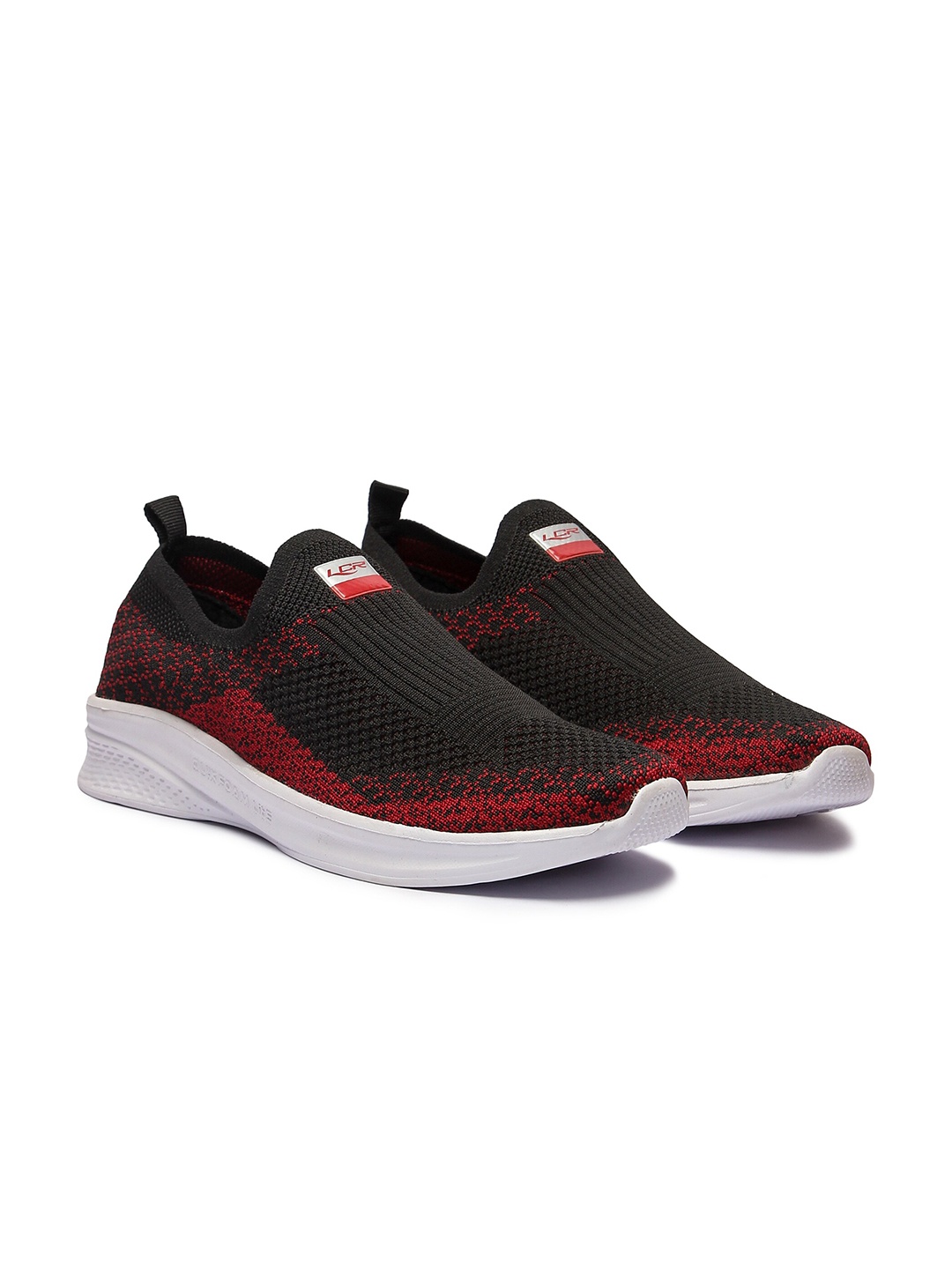 

Lancer Men Black & Red Textile Running Non-Marking Shoes