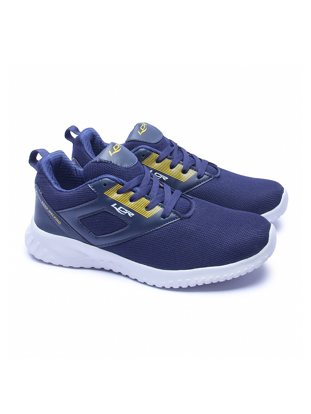 

Lancer Men Navy Blue Textile Running Non-Marking Shoes