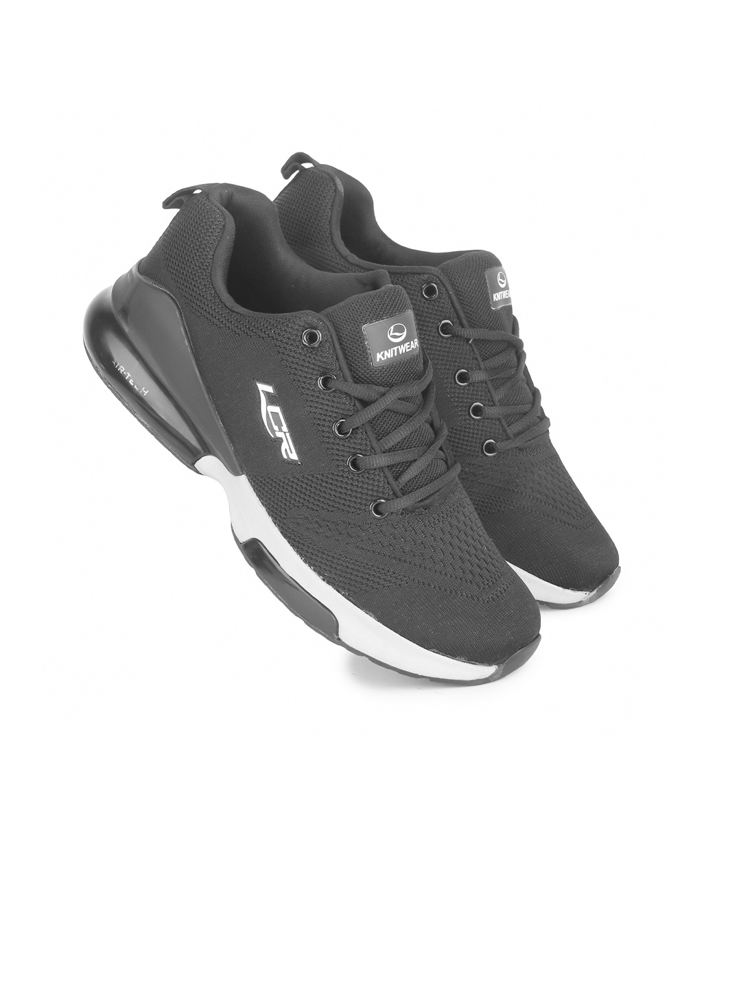

Lancer Men Black Textile Running Non-Marking Shoes