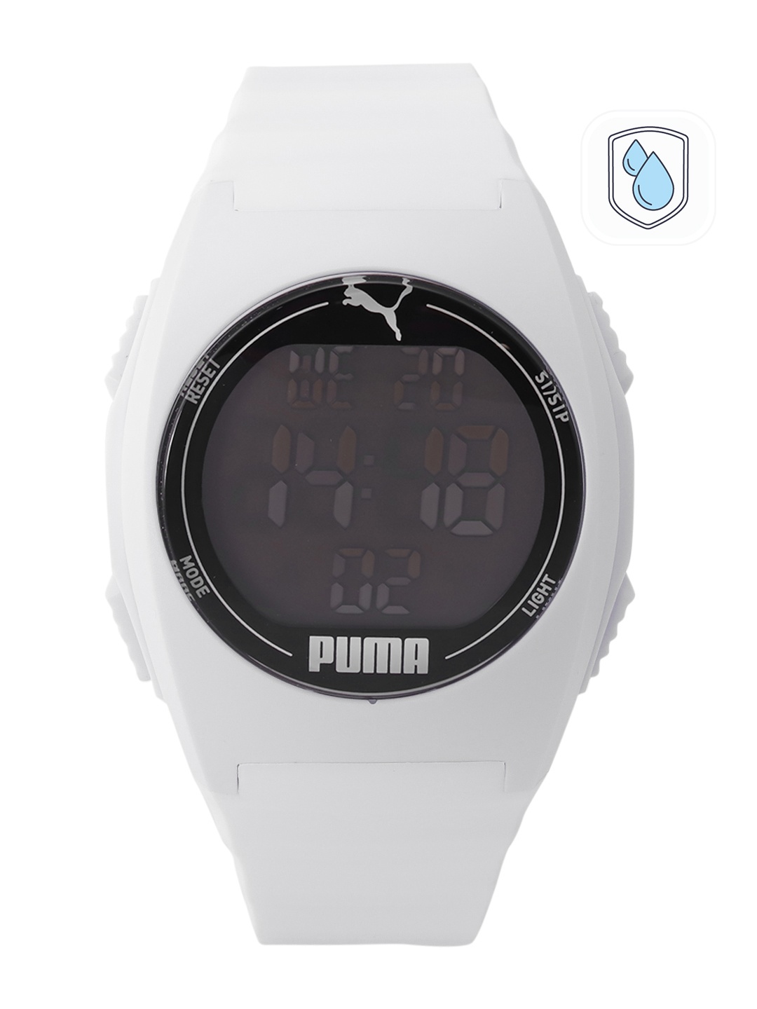 

Puma Unisex Black Dial & White Straps Digital Watch P6012