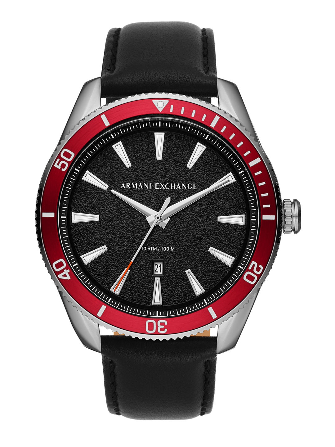 

Armani Exchange Men Black Dial & Leather Straps Analogue Watch AX1836