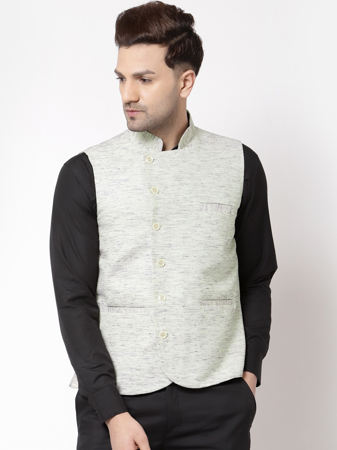 

KLOTTHE Men Cream Nehru Jackets