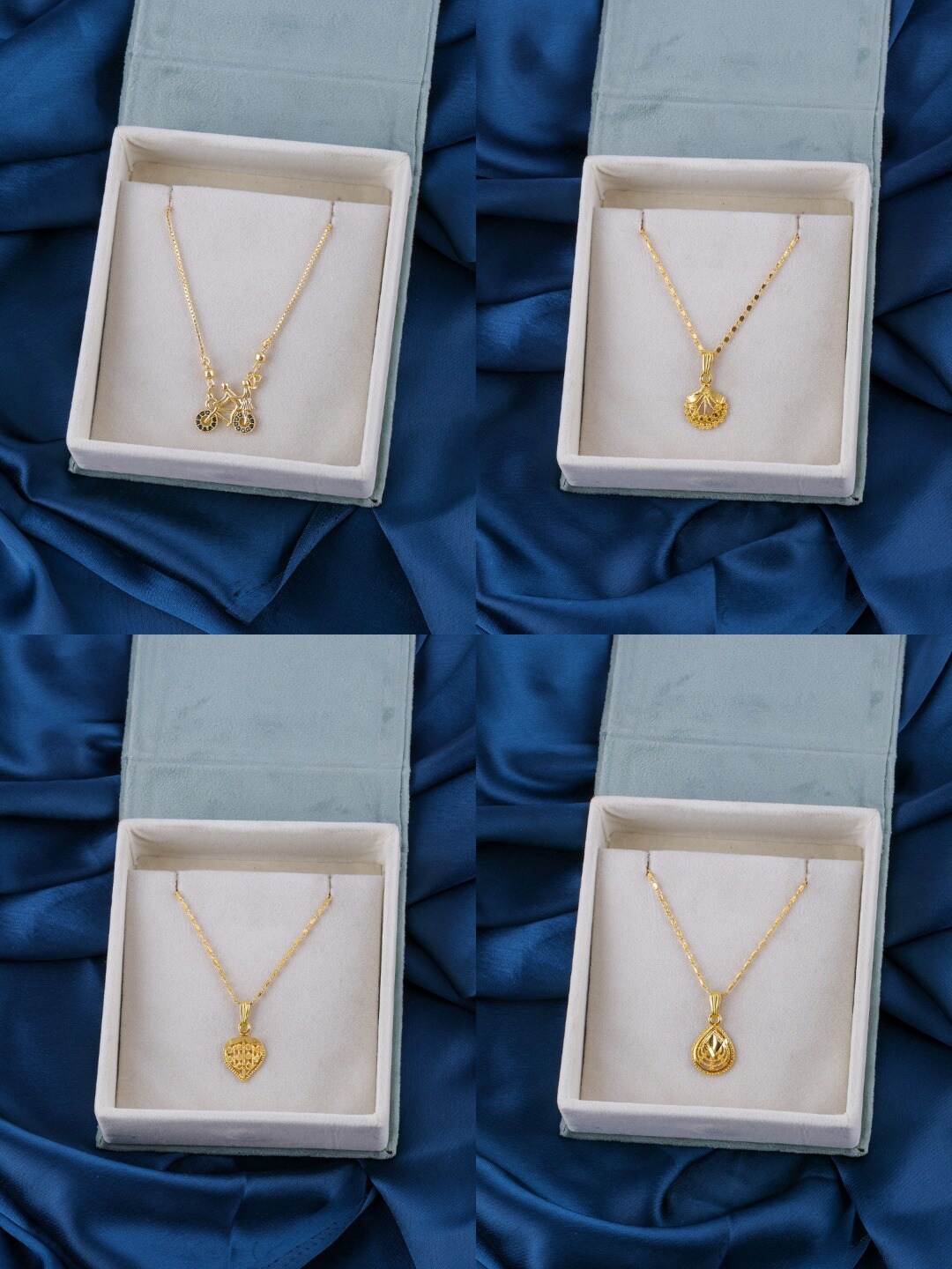 

Brandsoon Pack of 4 Gold-Toned Brass Gold-Plated Chains