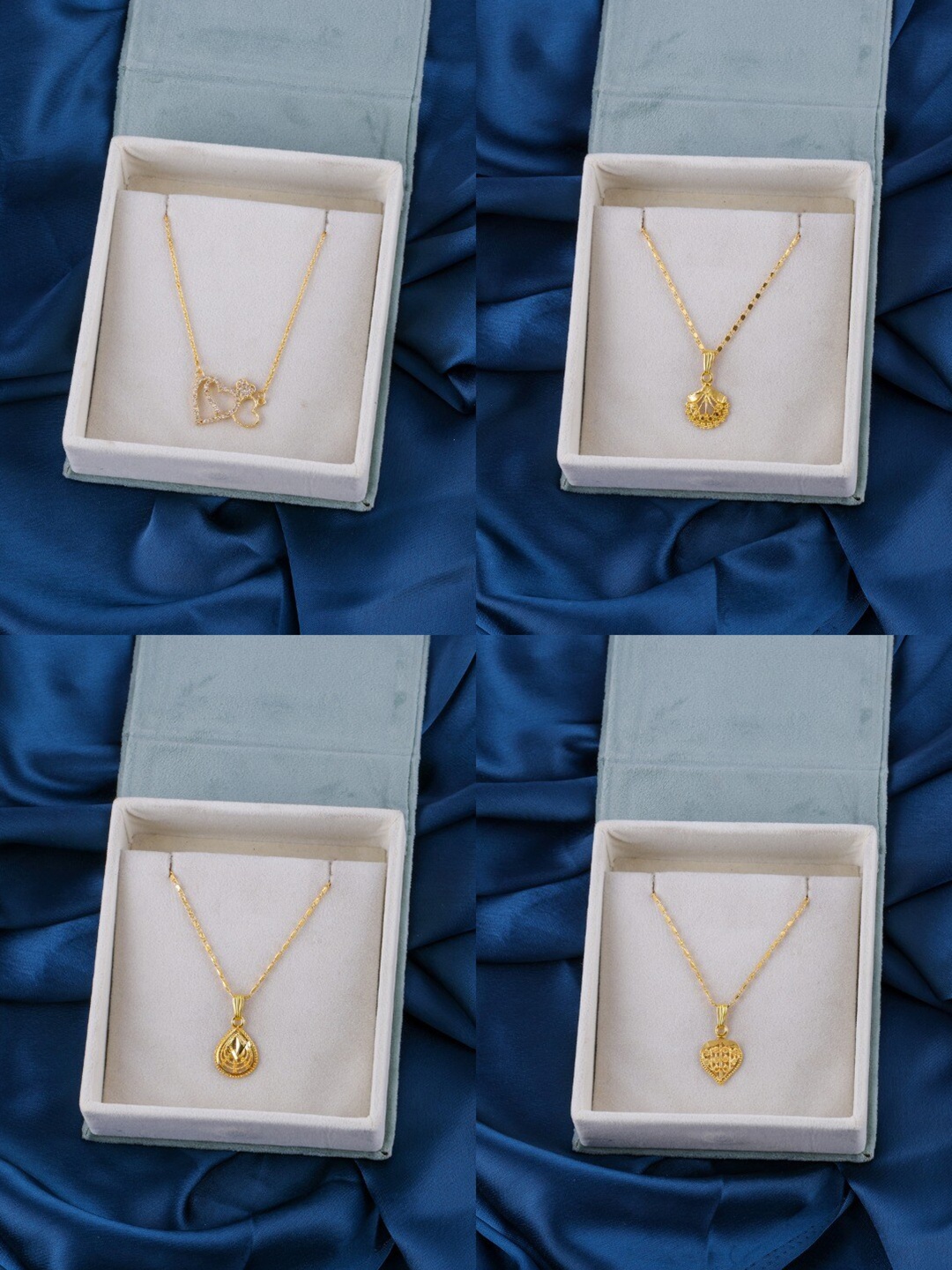 Brandsoon Set Of 4 Brass Gold-Plated Chain