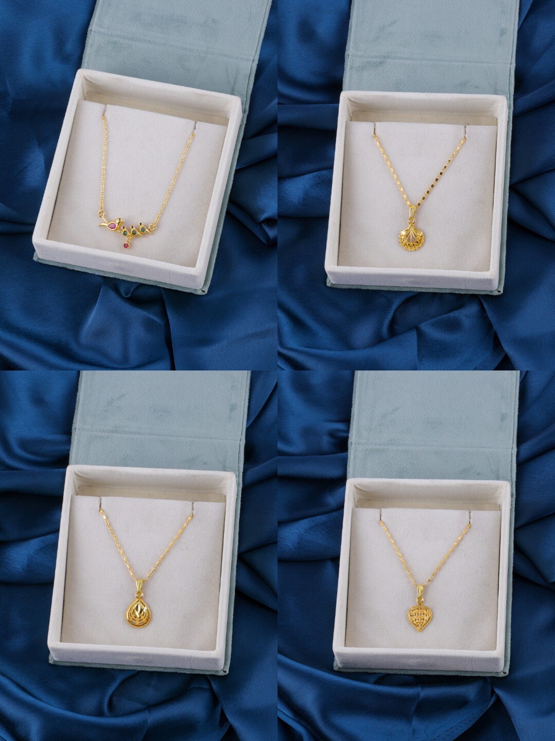Brandsoon Set of 4 Gold-Plated Brass Necklaces