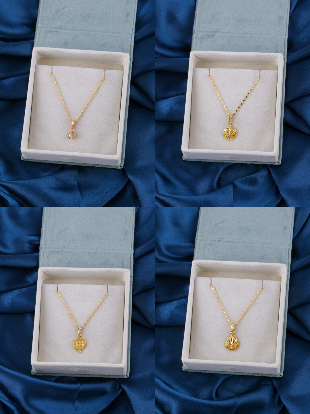 

Brandsoon Pack of 4 Gold-Toned Brass Gold-Plated Chains