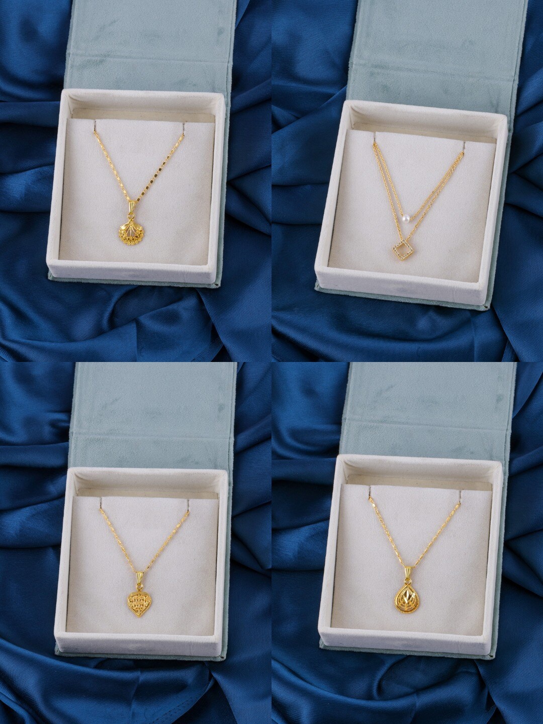 

Brandsoon Gold-Plated Brass Minimal Chain Pack Of 4