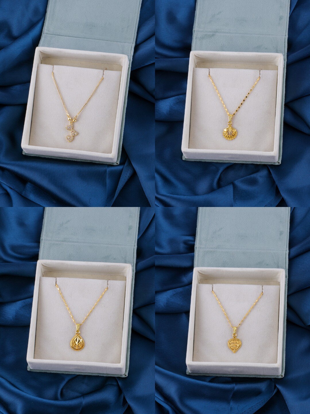 

Brandsoon Women Gold-Plated Brass Minimal Chain Pack Of 4