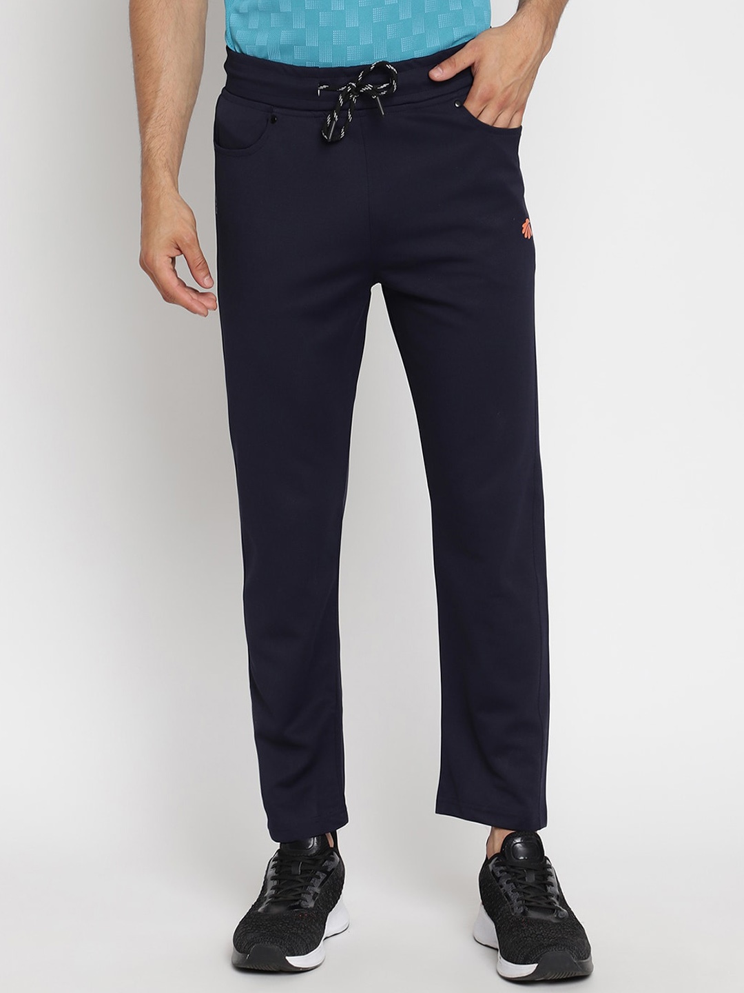 

Gallus Men Navy Blue Solid Cotton Track Pants