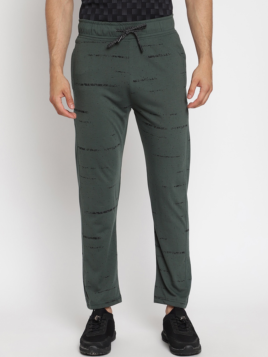 

Gallus Men Green Printed Cotton Track Pants
