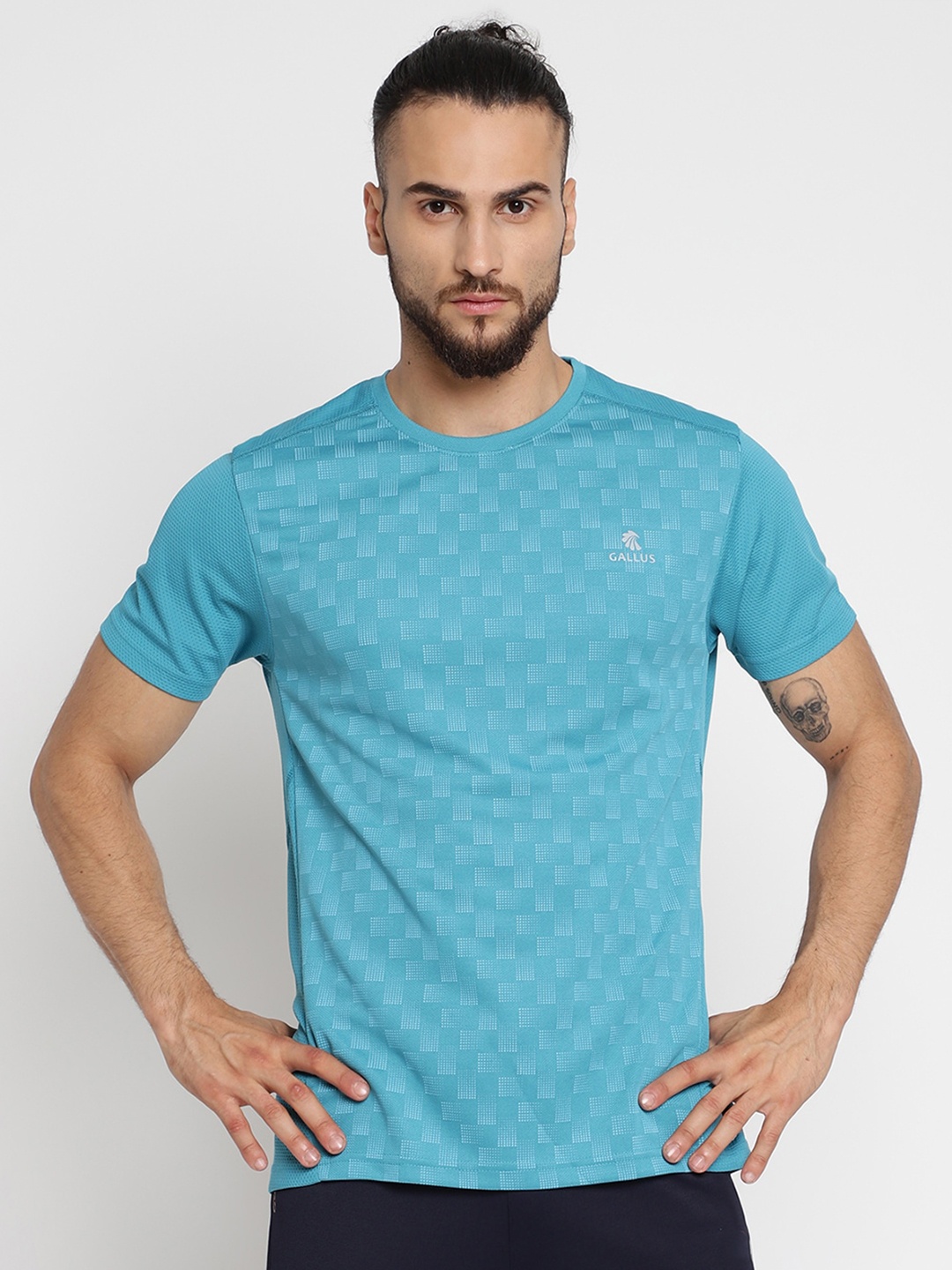 

Gallus Men Blue Printed T-shirt