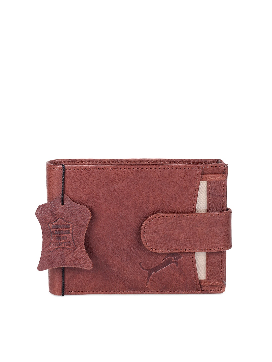 

WILD EDGE Men Brown Leather Two Fold Wallet