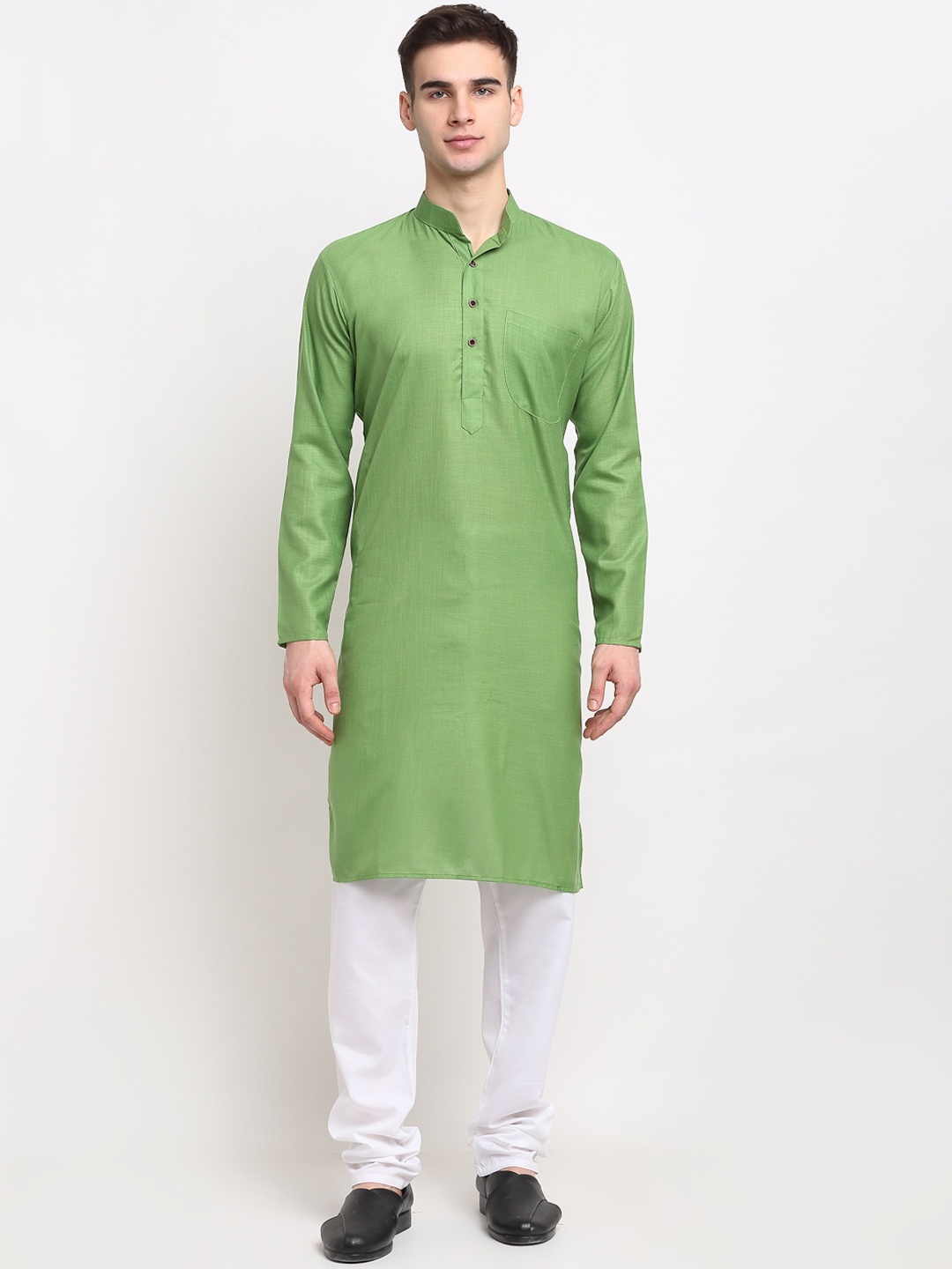 

Jompers Men Green Kurta with Pyjamas