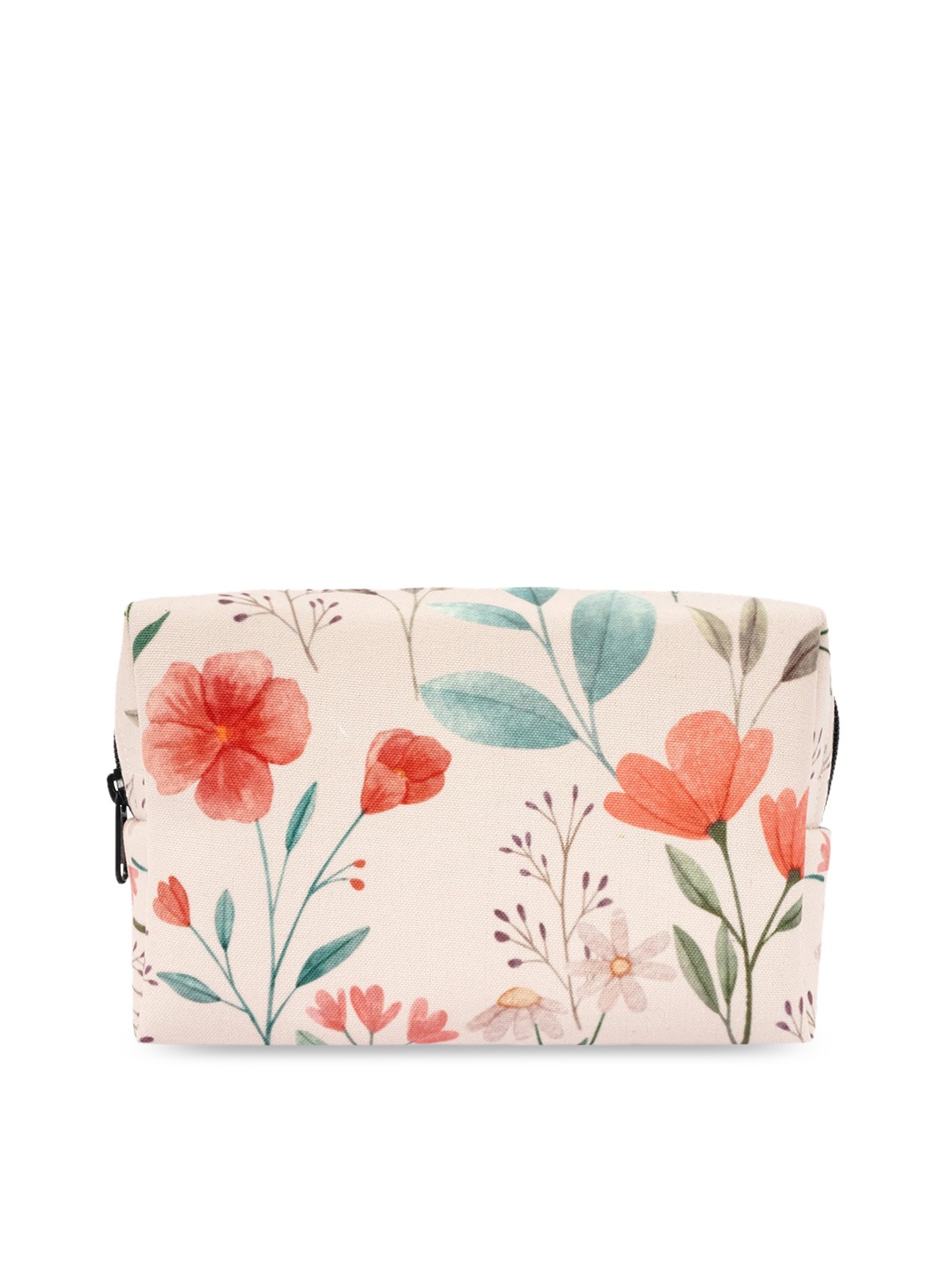 

Crazy Corner Unisex Peach-Coloured & Orange Floral Printed Travel Pouch