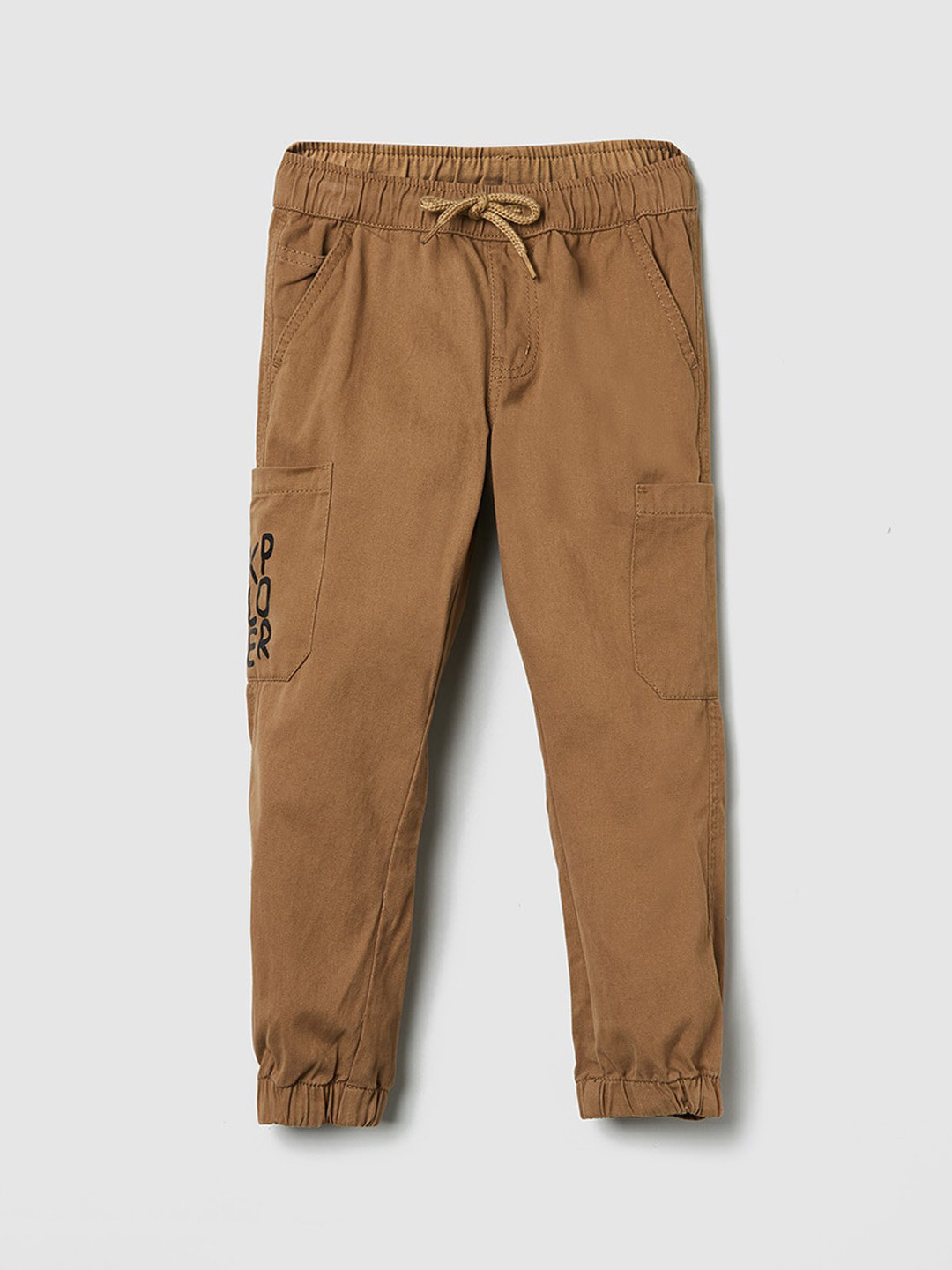 

max Boys Brown Joggers Trousers