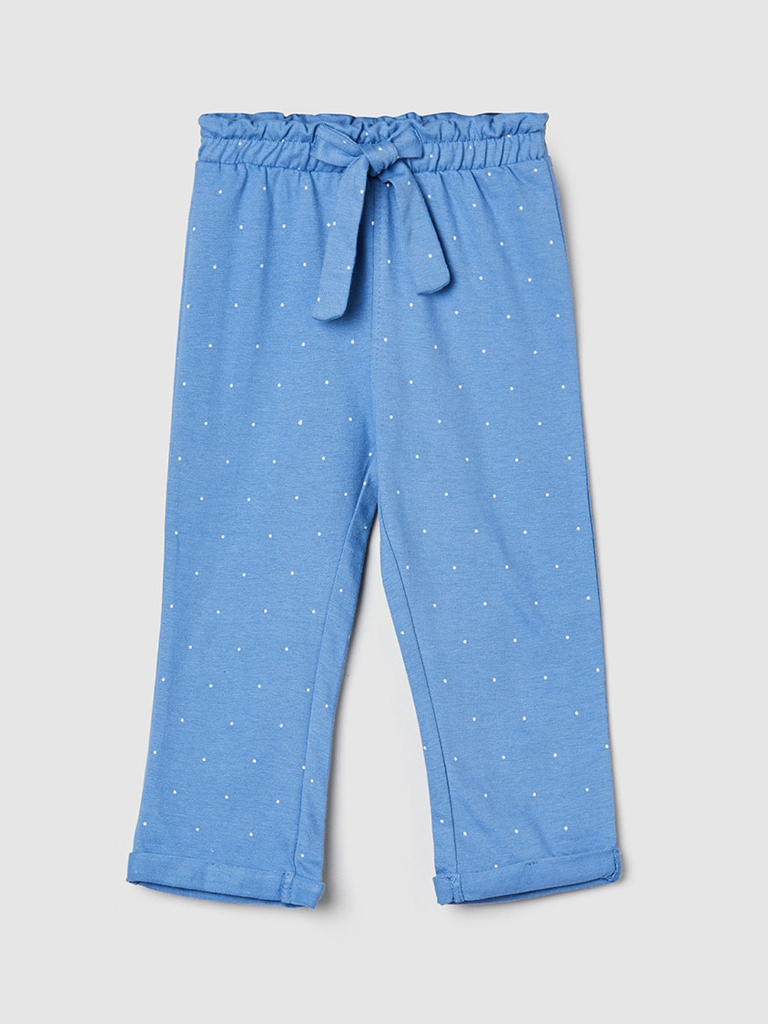 

max Girls Blue Printed Trousers