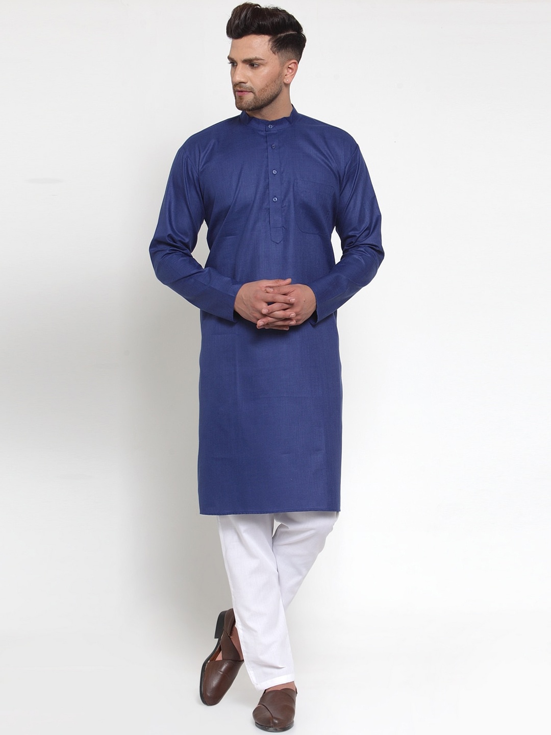 

Jompers Men Blue Kurta with Pyjamas