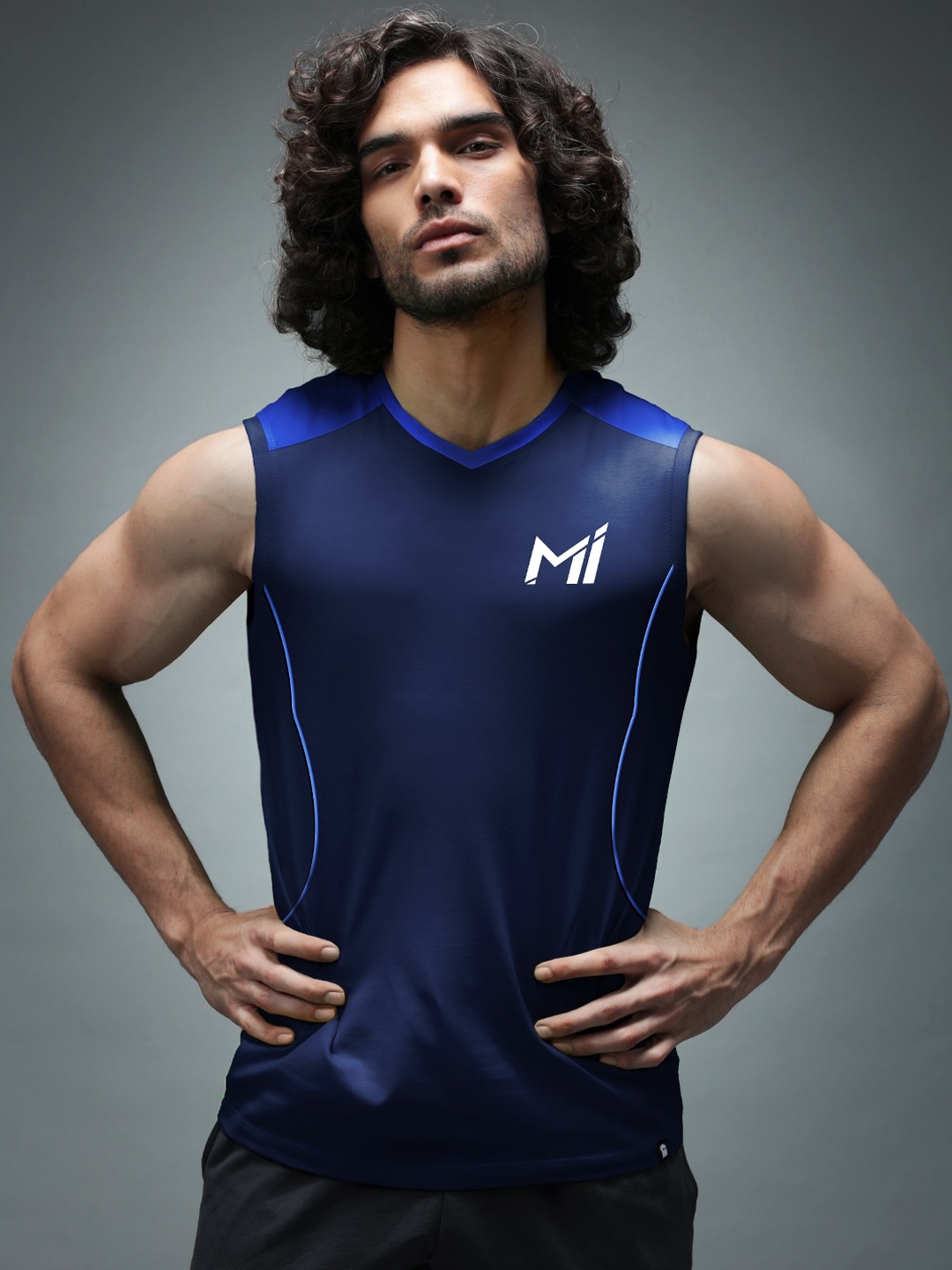 

The Souled Store Men Blue MI Printed Innerwear Vests