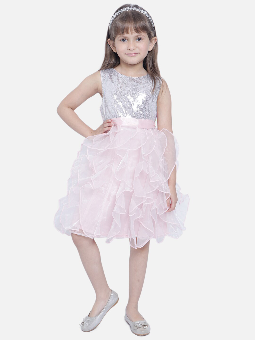 

Nauti Nati Girls Pink Net Party Dress