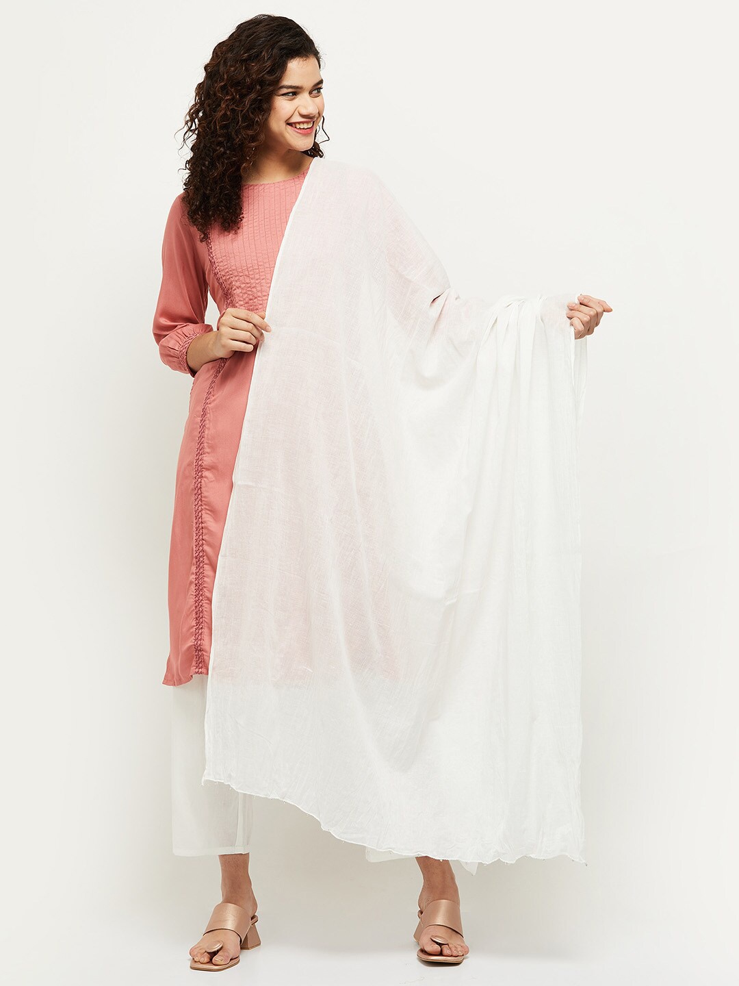 

max Off White Pure Cotton Dupatta