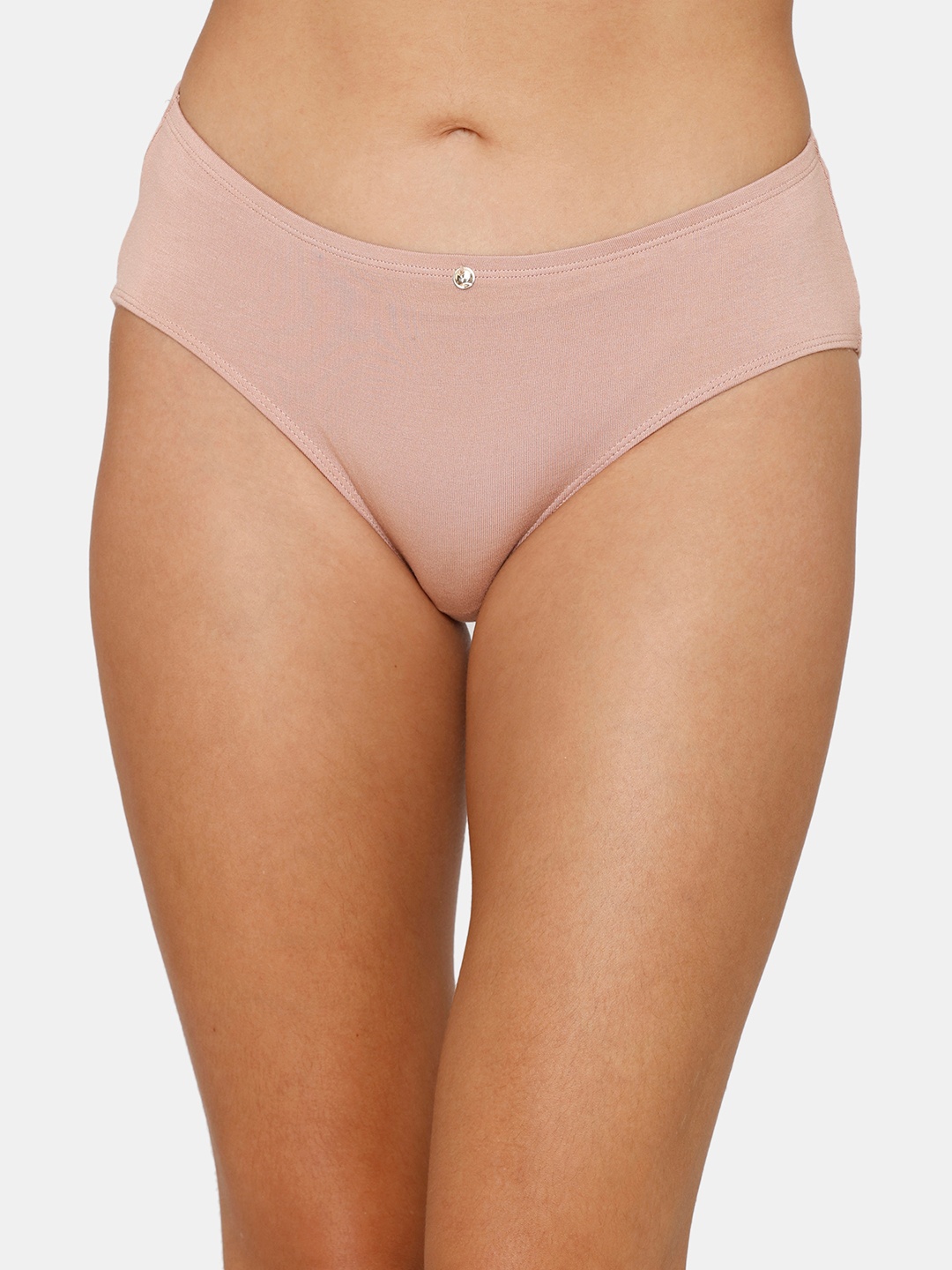 

Zivame Women Beige Solid Mid-Rise Bikini Briefs