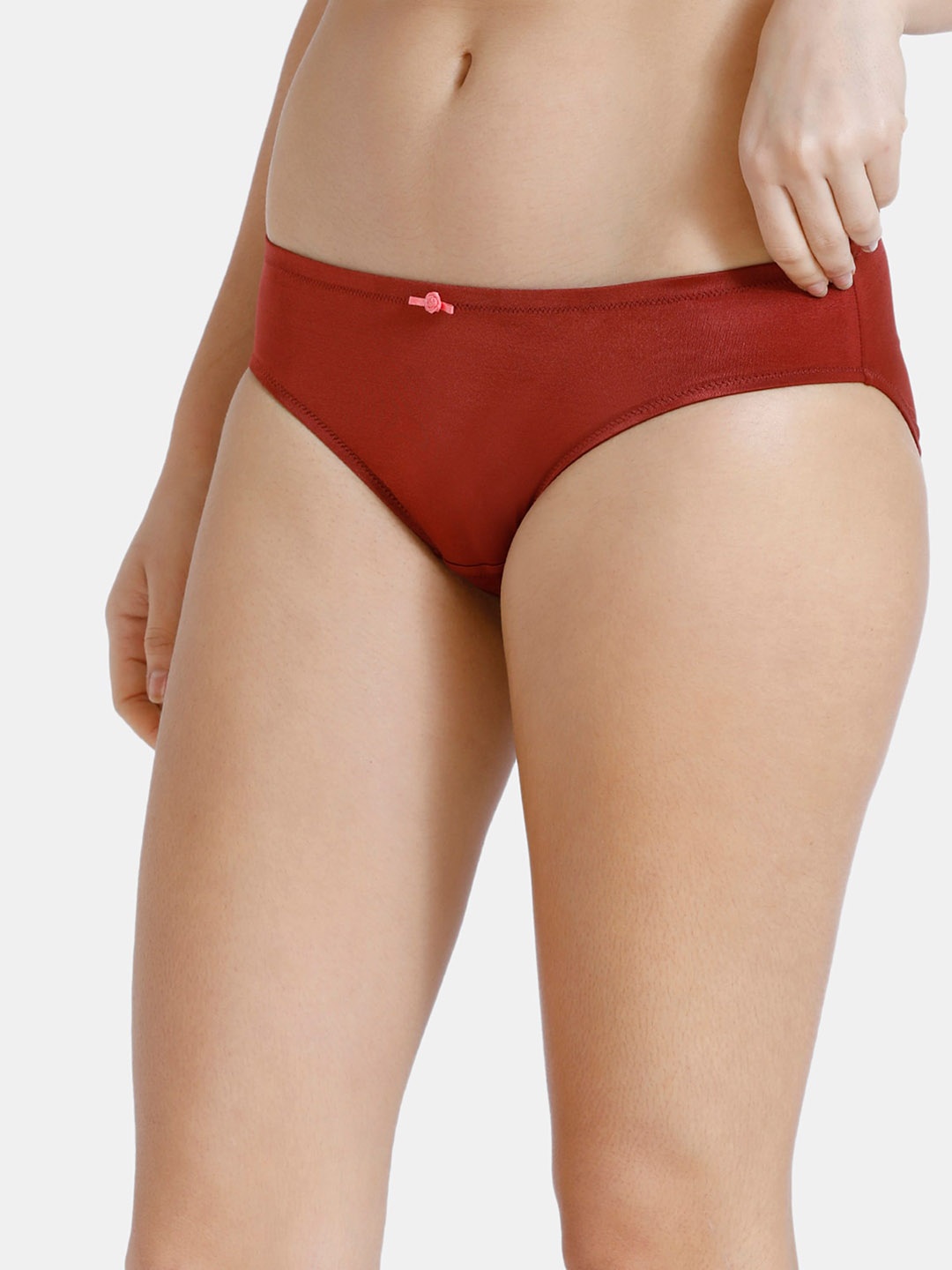 

Zivame Women Red Solid Bikini Briefs