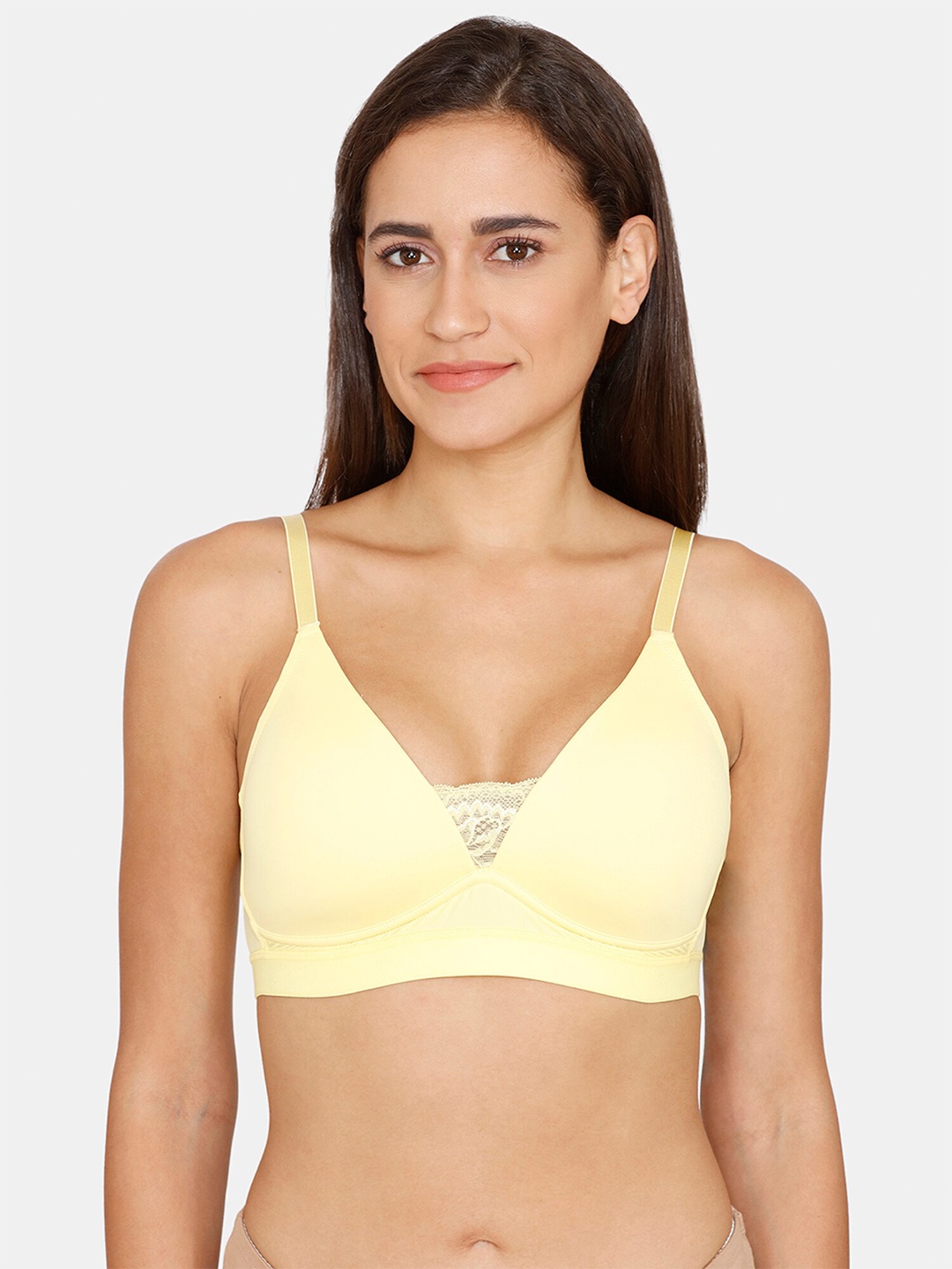 

Zivame Yellow Lightly Padded Non-Wired Seamless T-shirt Bra ZI1508FASHBYELW