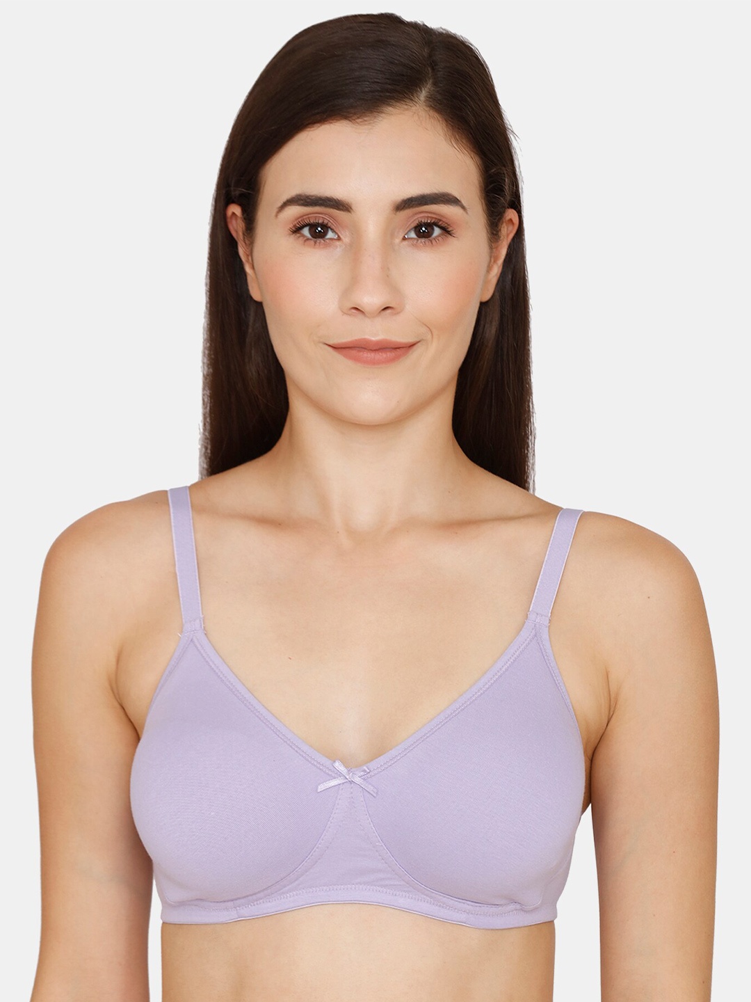 Zivame Purple Seamless Non-Wired Non-Padded Bra
