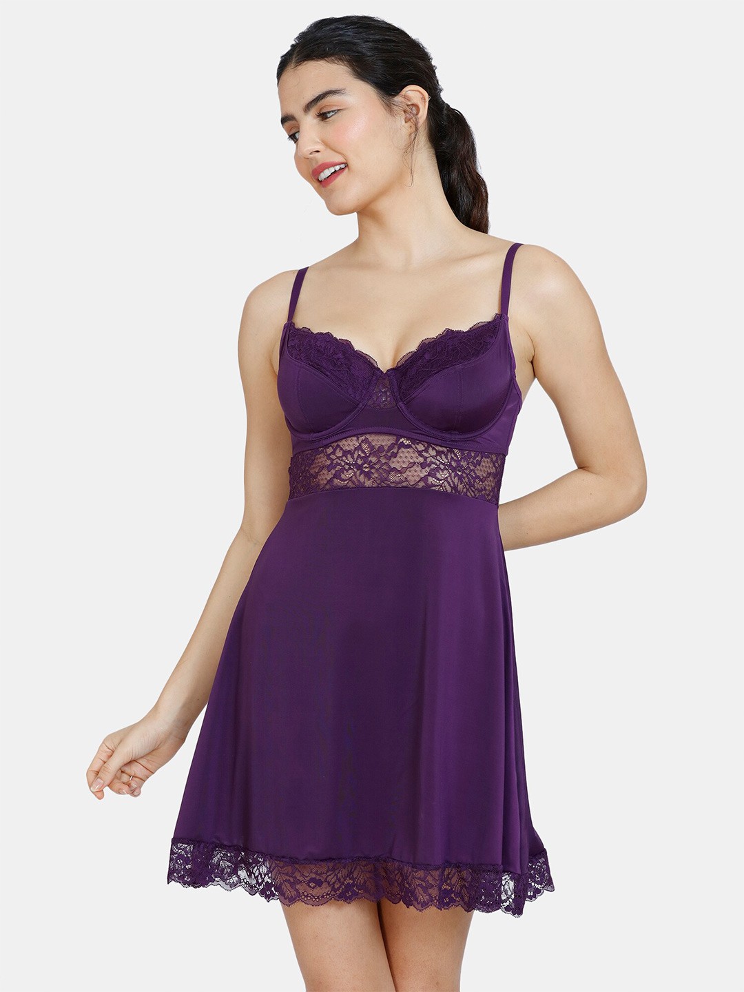 

Zivame Purple Baby Doll