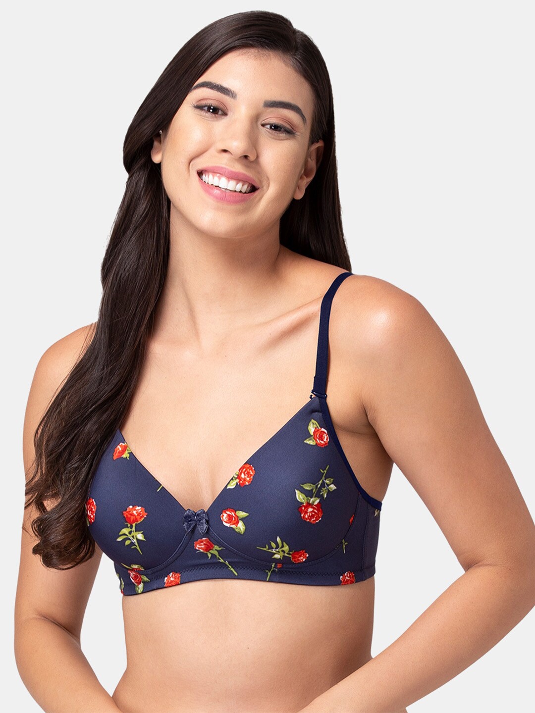 

Tweens Blue & Red Floral T-Shirt Bra - Lightly Padded