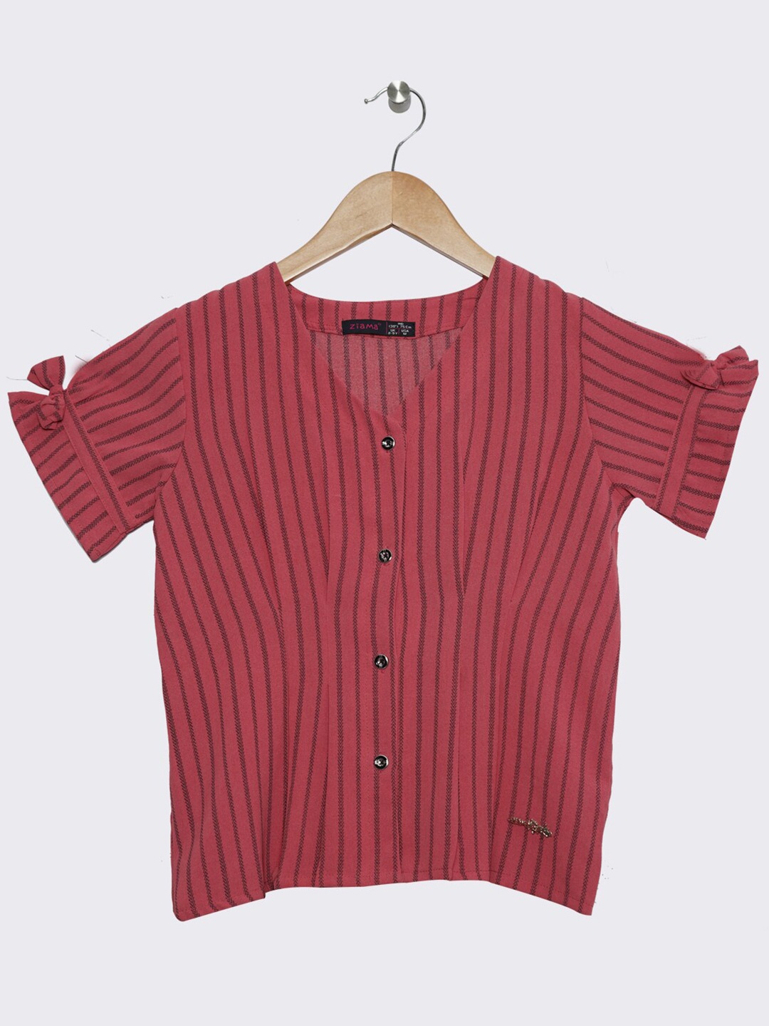 

Ziama Girls Coral Striped Top