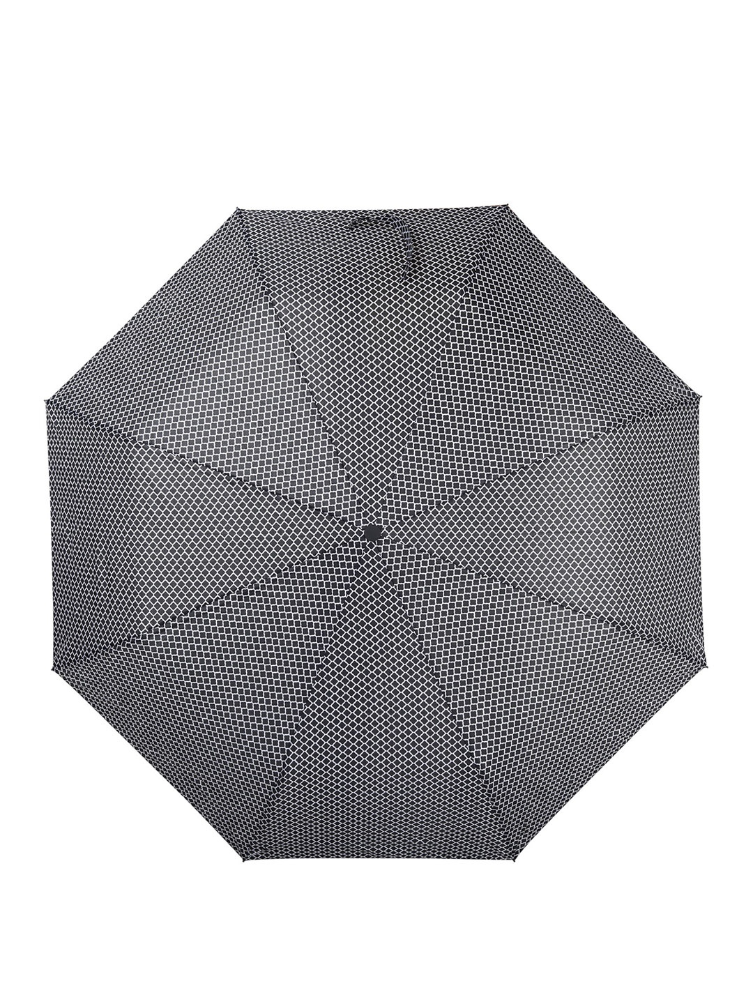 

LOOM LEGACY Black & White Geometric Printed 3-Fold Semi-Automatic Umbrella