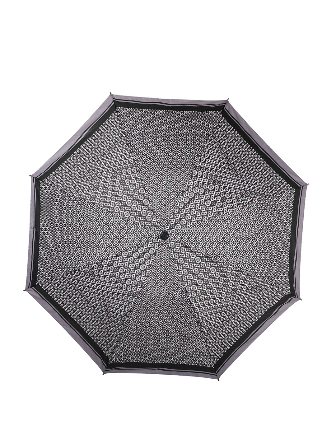 

LOOM LEGACY Black & White Geometric Printed 3-Fold Umbrella