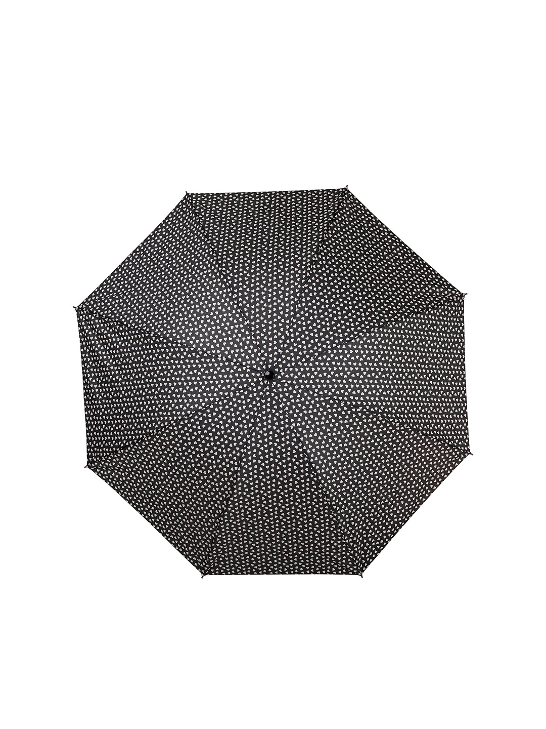 

LOOM LEGACY Black & White Heart Printed 3-Fold Manual Umbrella