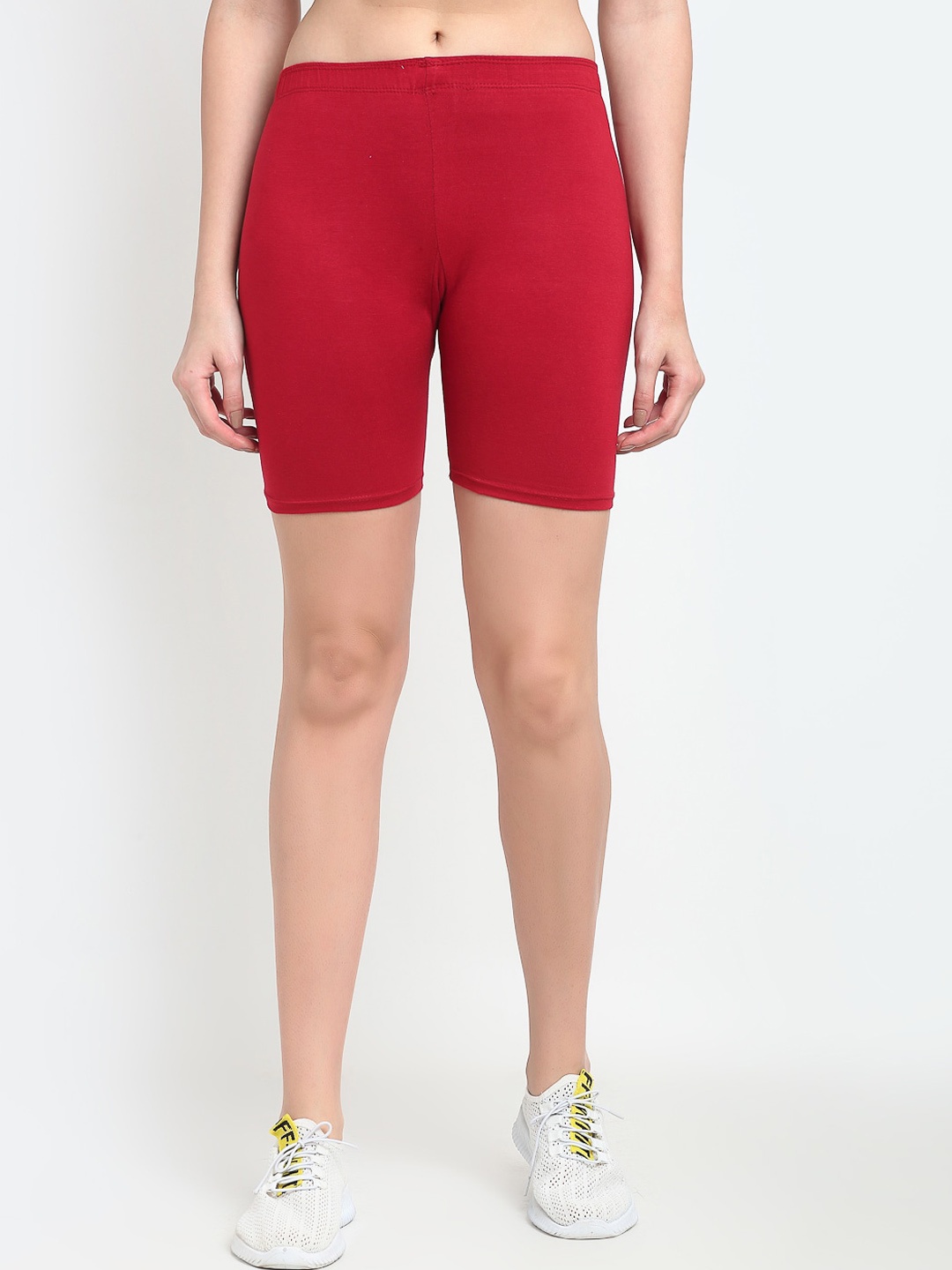 

Jinfo Women Maroon Cycling Sports Shorts