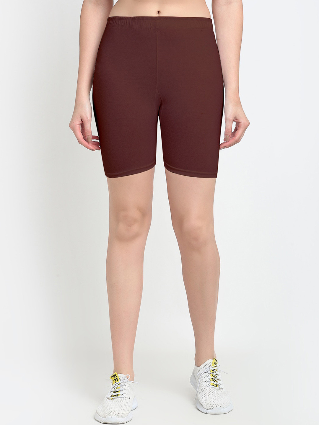 

Jinfo Women Brown Cycling Sports Shorts