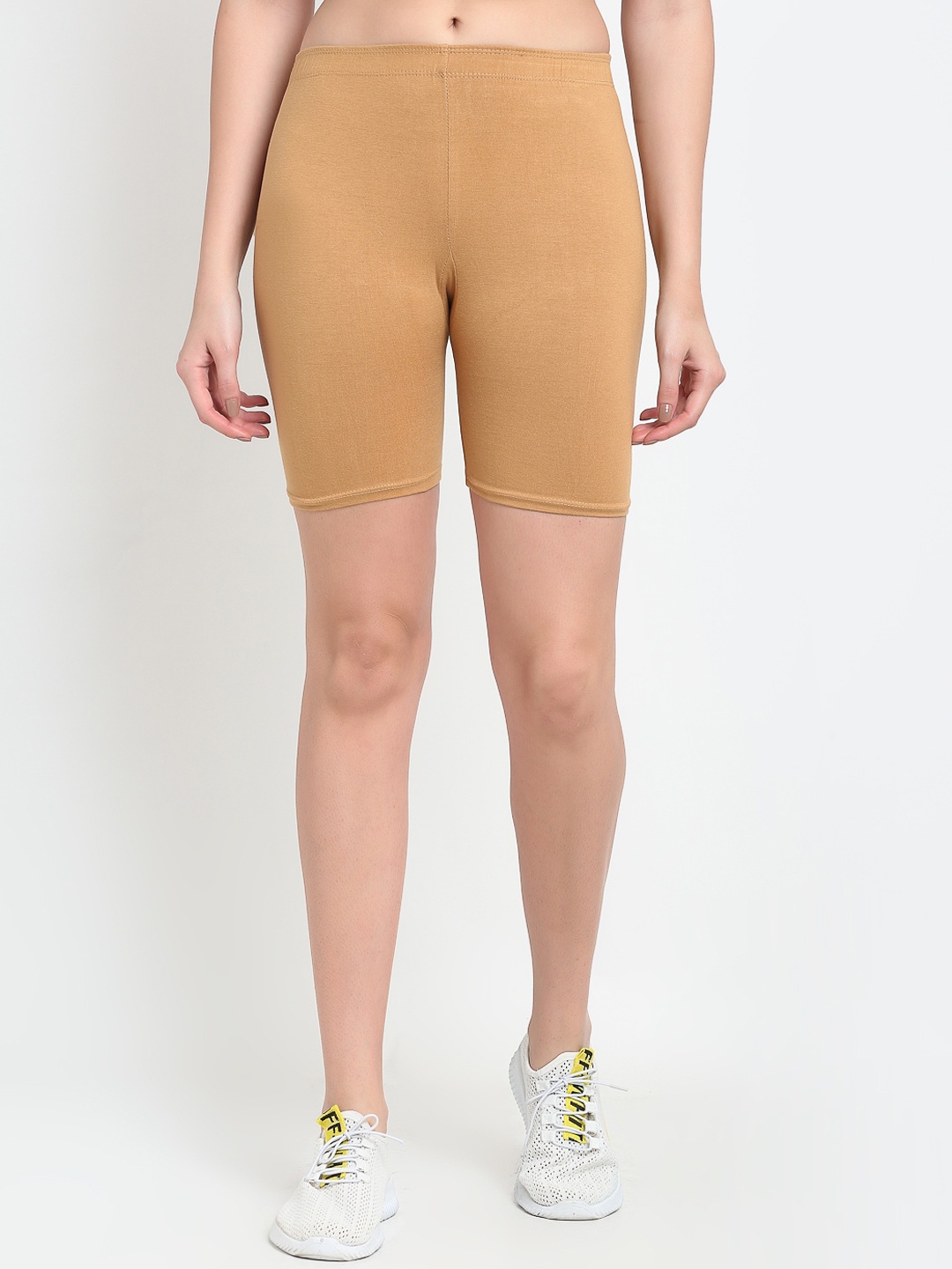 

Jinfo Women Beige Cycling Sports Shorts