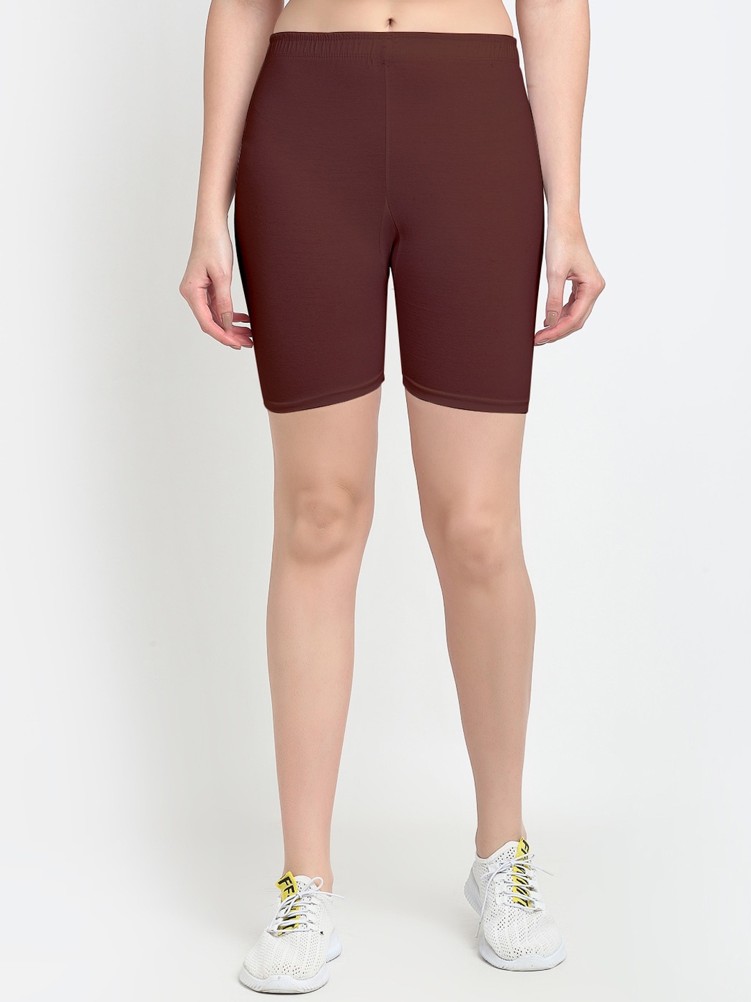 

Jinfo Women Brown Cycling Sports Shorts