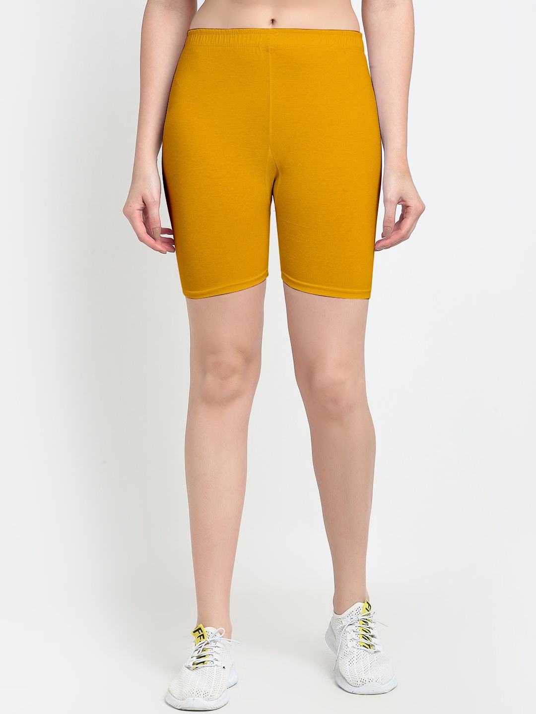 

Jinfo Women Yellow Cycling Sports Shorts