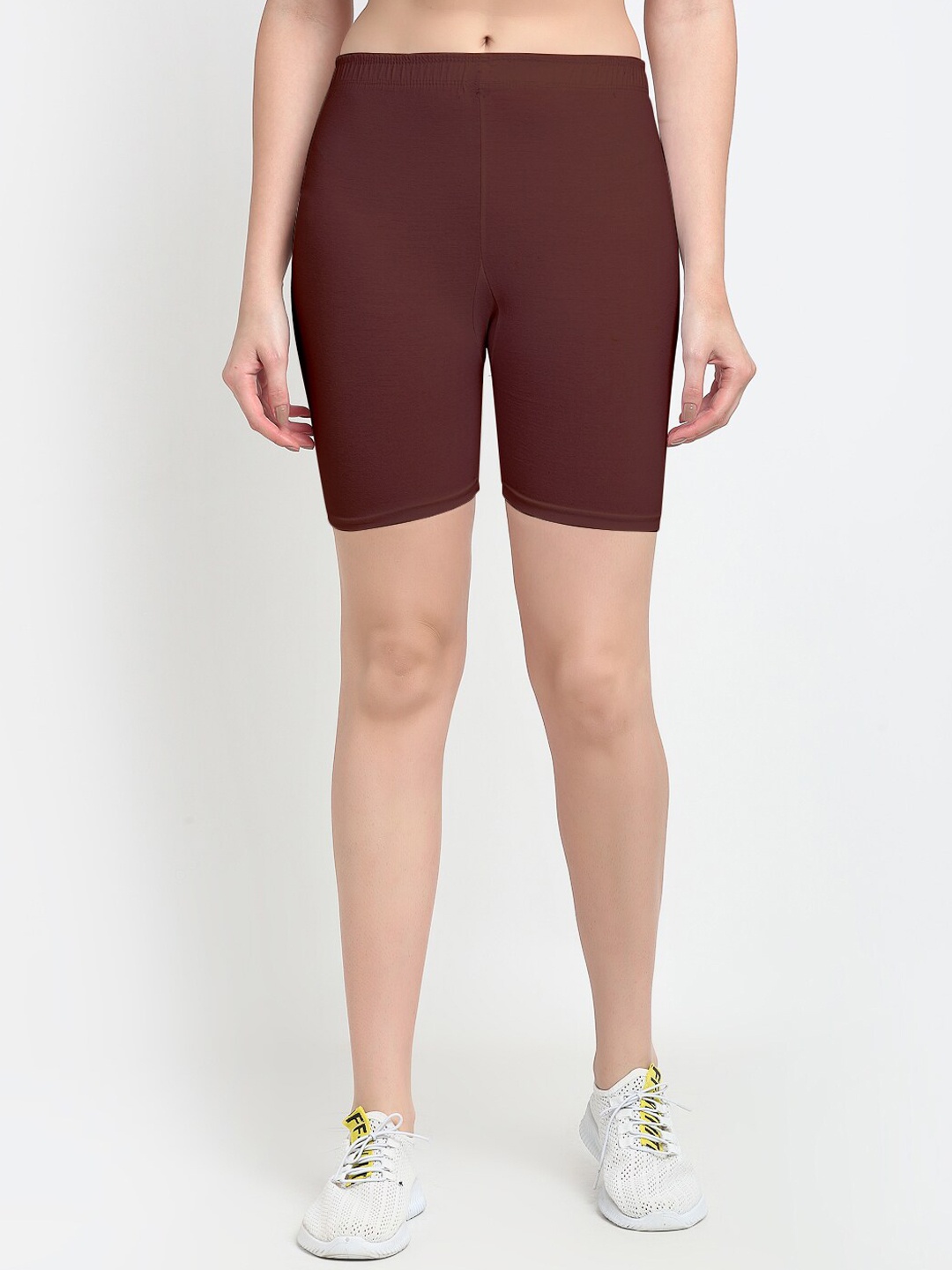 Jinfo Women Brown Cycling Sports Shorts