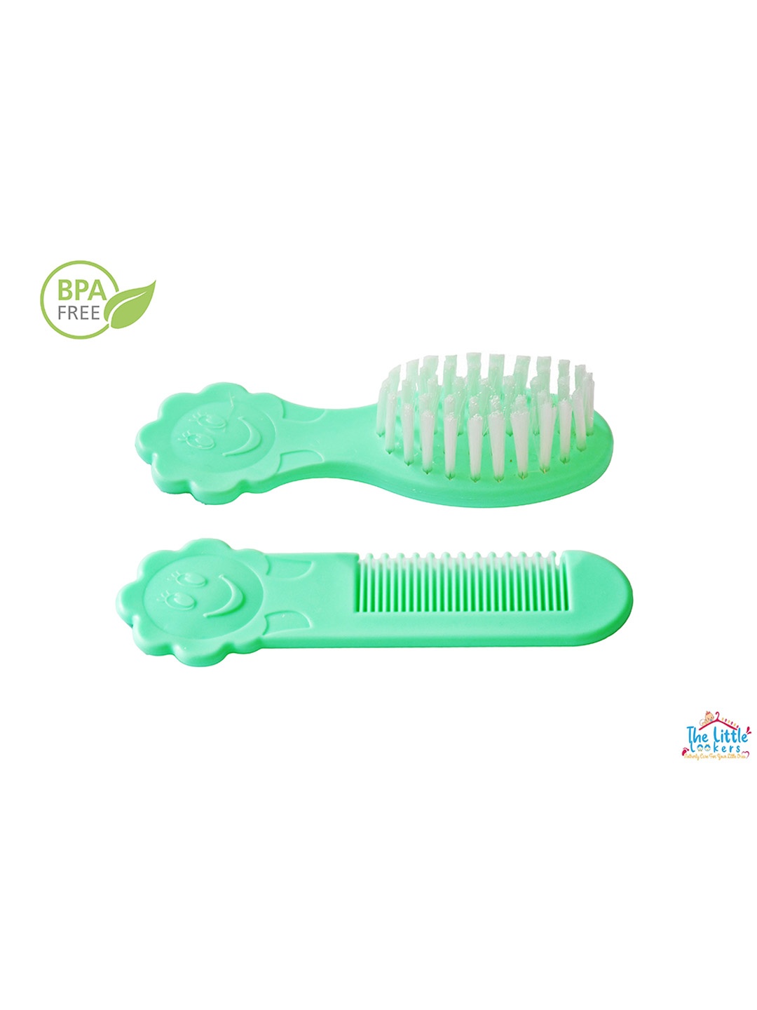 

The Little Lookers Kids Green BPA Free Comb & Brush Set