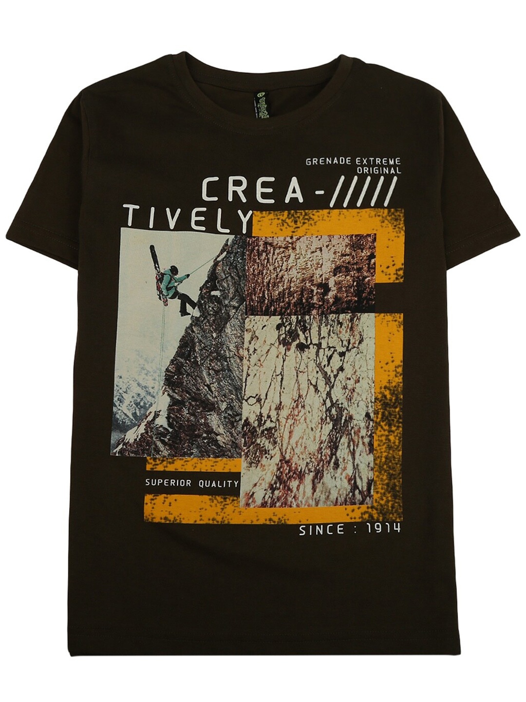 

V-Mart Boys Green Printed Cotton T-shirt