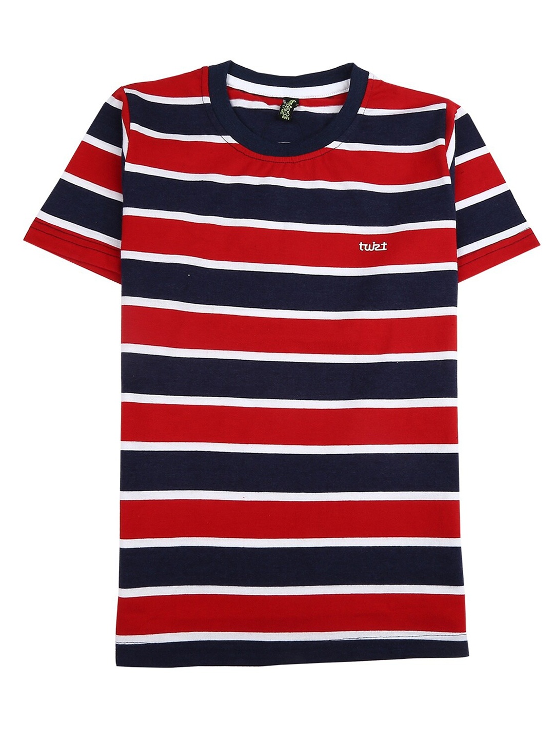 

V-Mart Boys Red & Blue Striped T-shirt