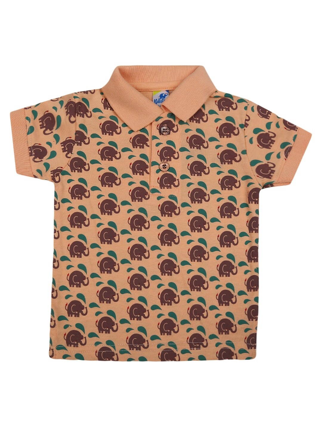 

V-Mart Kids Pink Printed Polo Collar T-shirt