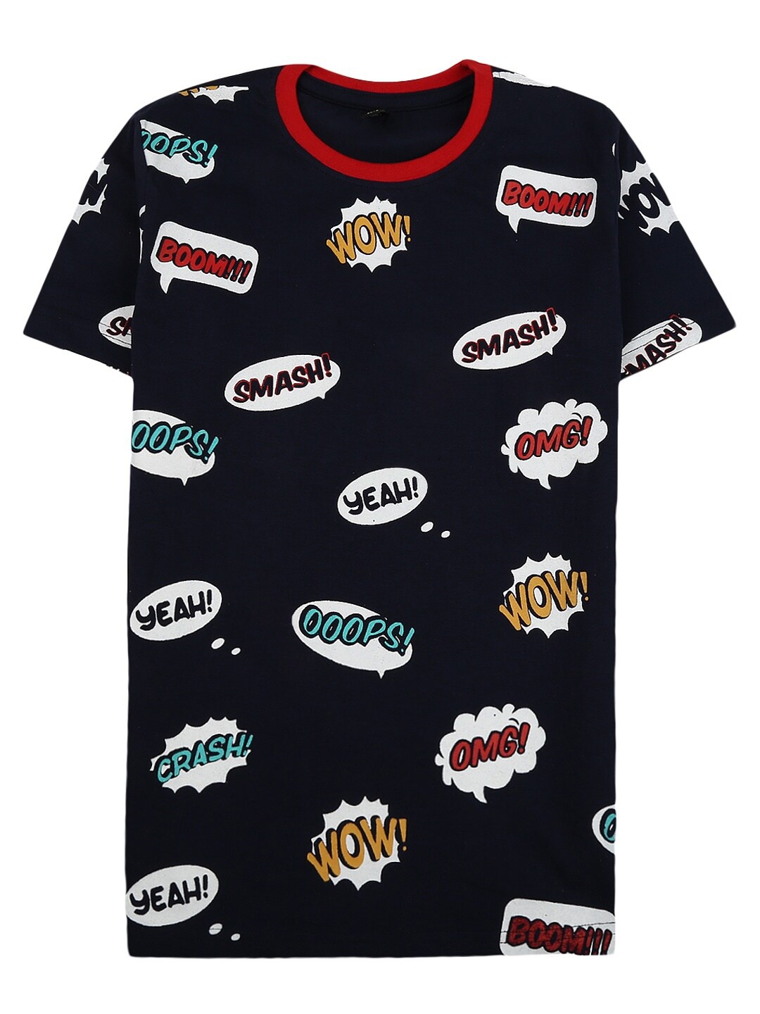 

V-Mart Boys Blue Printed Cotton T-shirt