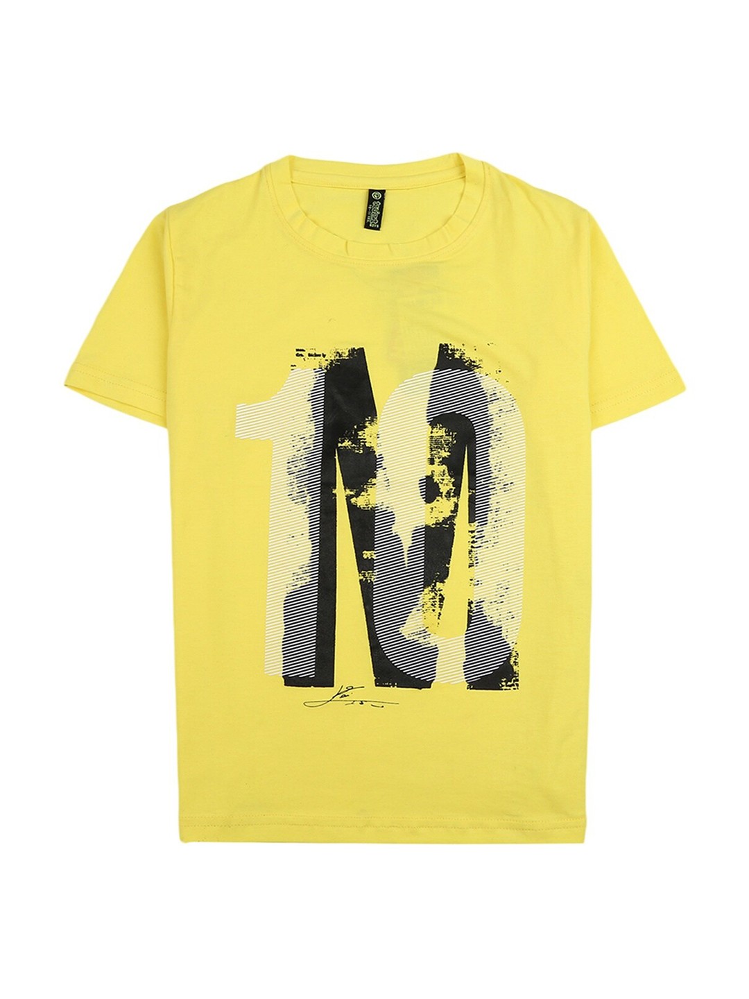 

V-Mart Boys Yellow Typography Printed T-shirt