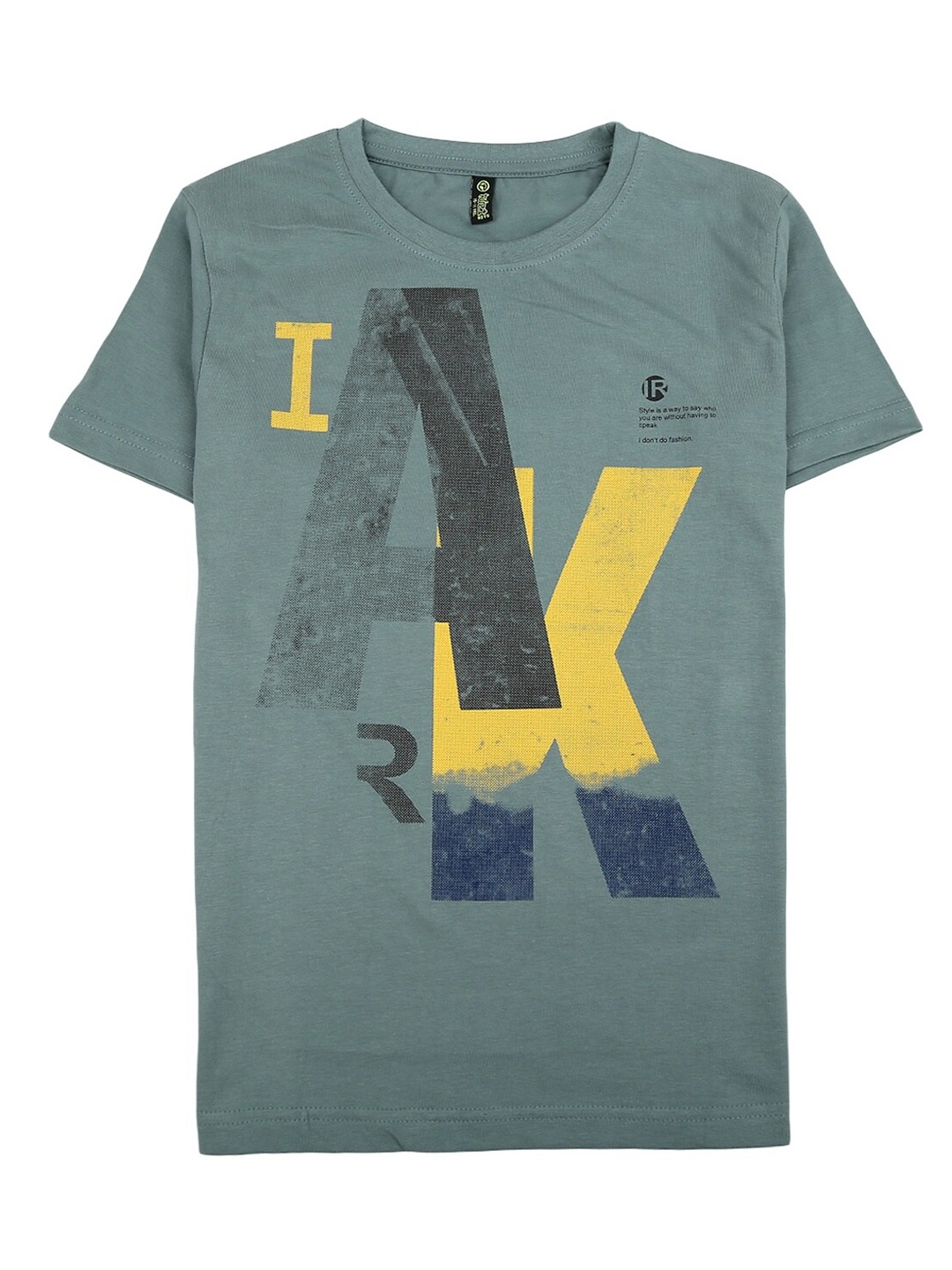 

V-Mart Boys Blue Typography Printed Cotton T-shirt