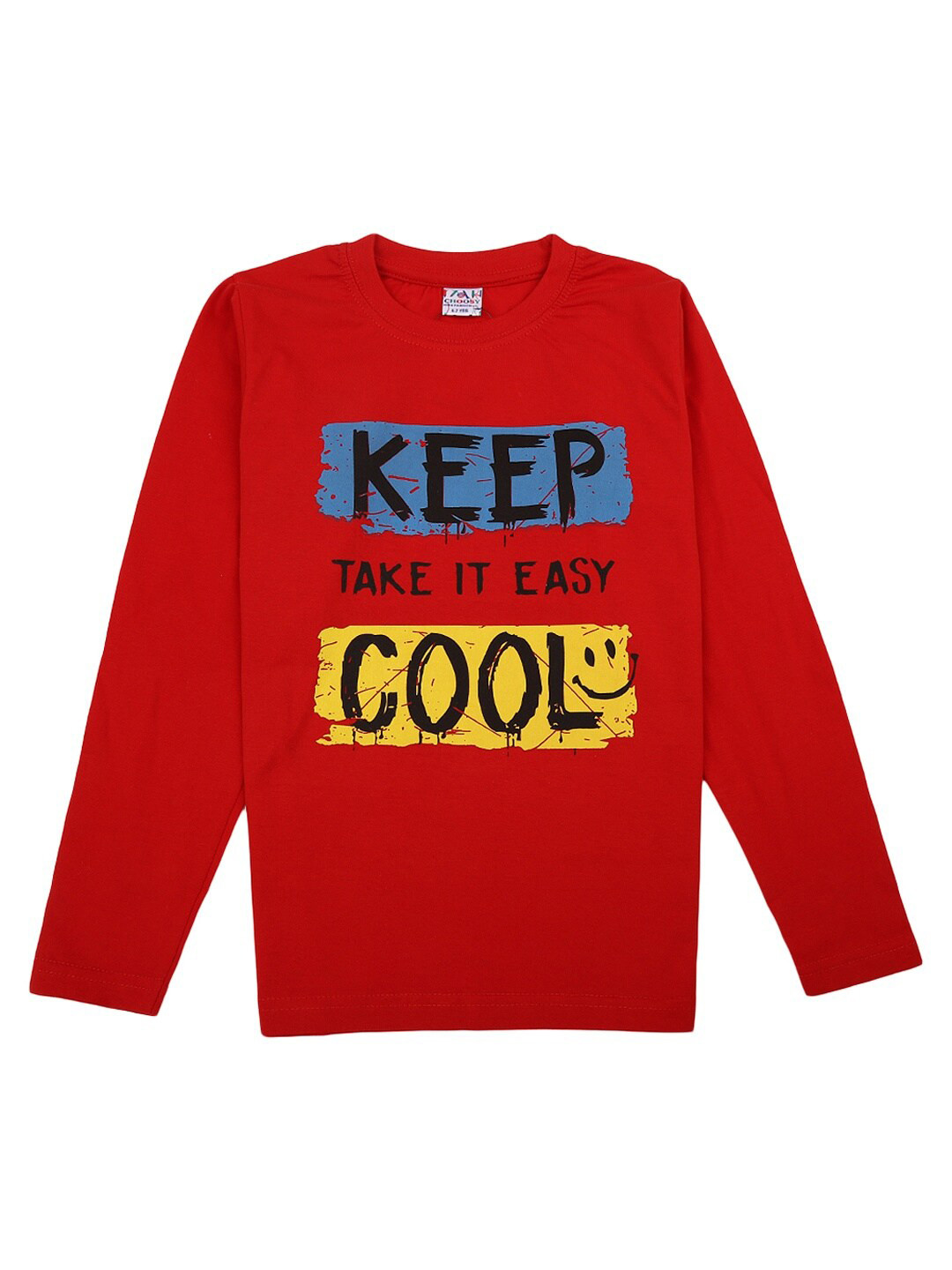 

V-Mart Boys Red Typography Printed Cotton T-shirt